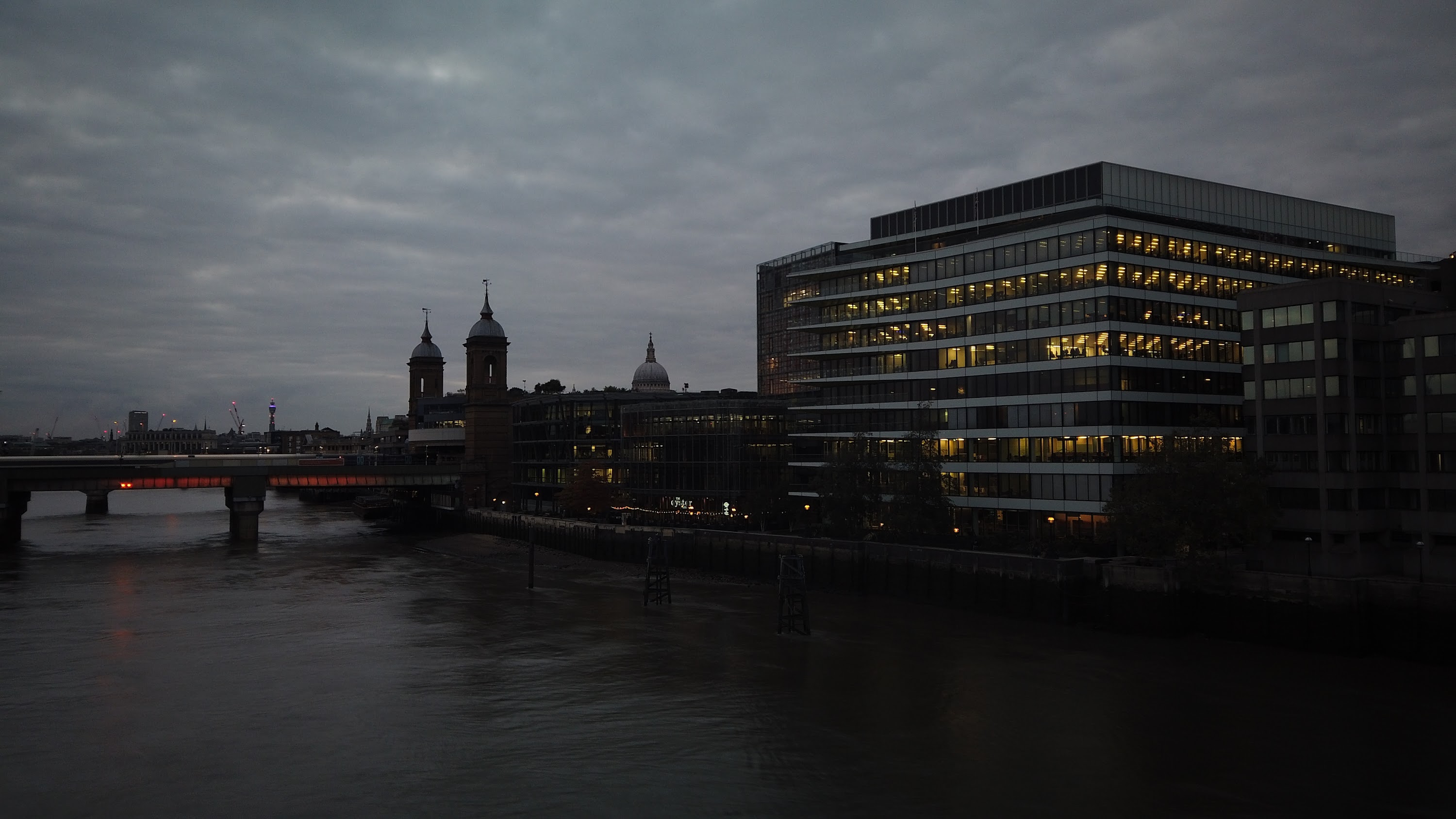 River Thames and Cannon Street Railway Bridge, London
