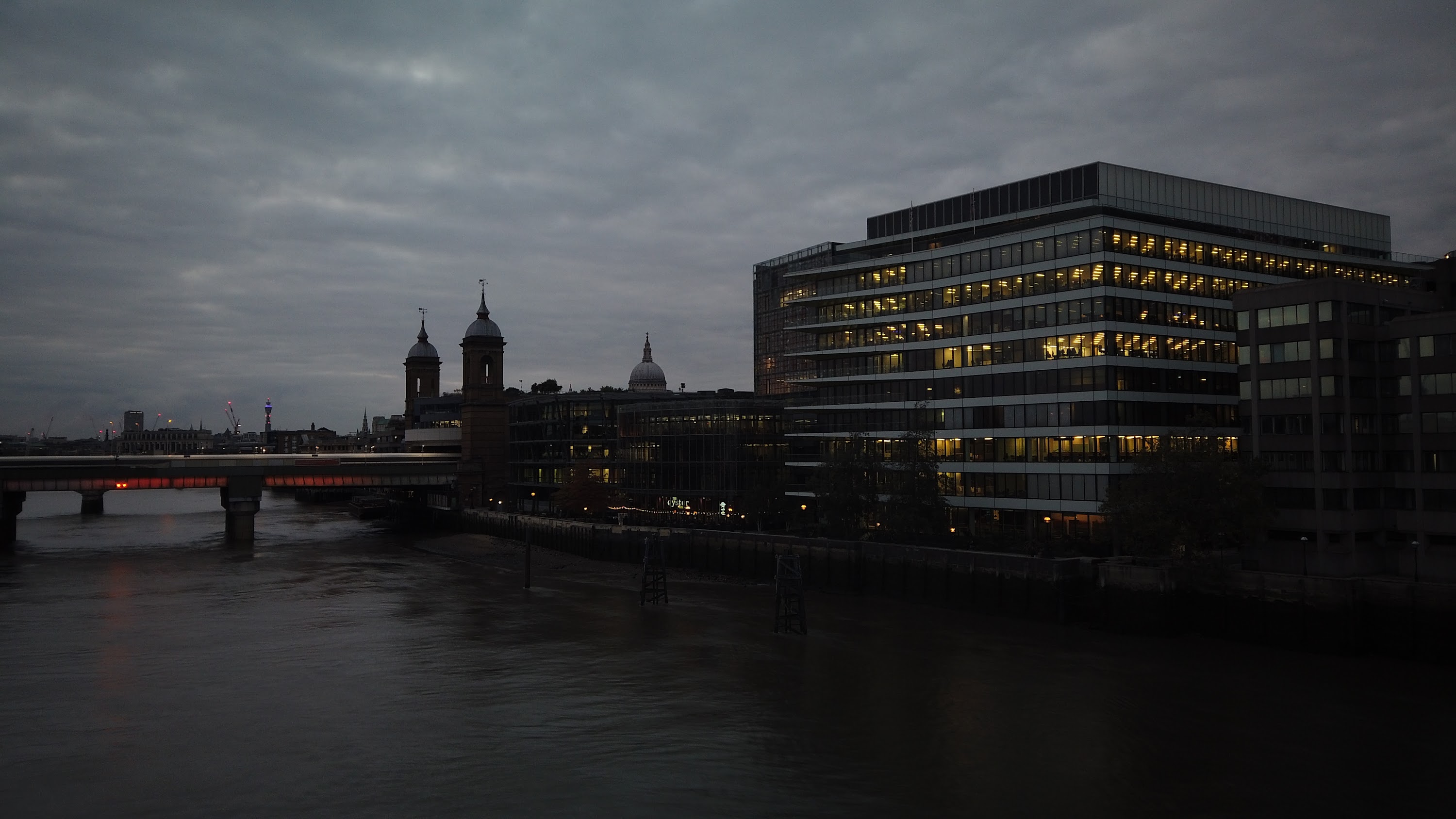 River Thames and Cannon Street Railway Bridge, London