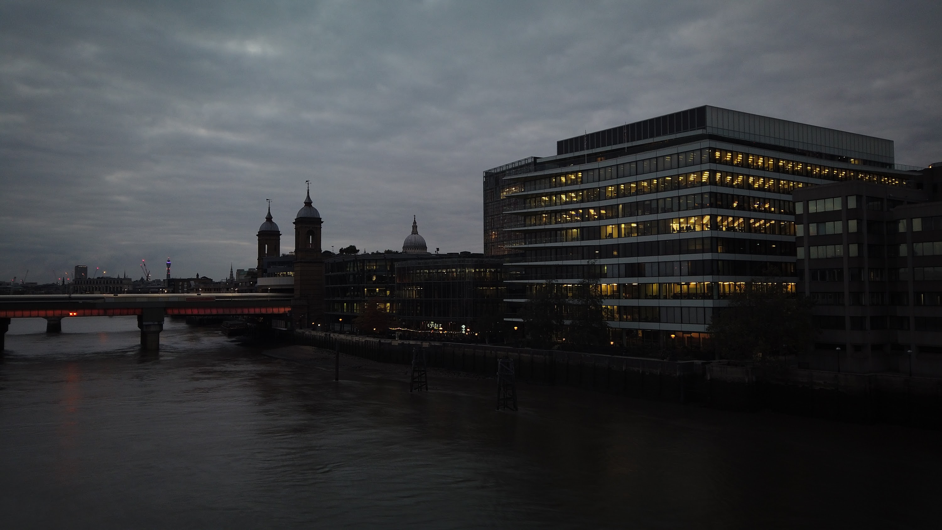 River Thames and Cannon Street Railway Bridge, London