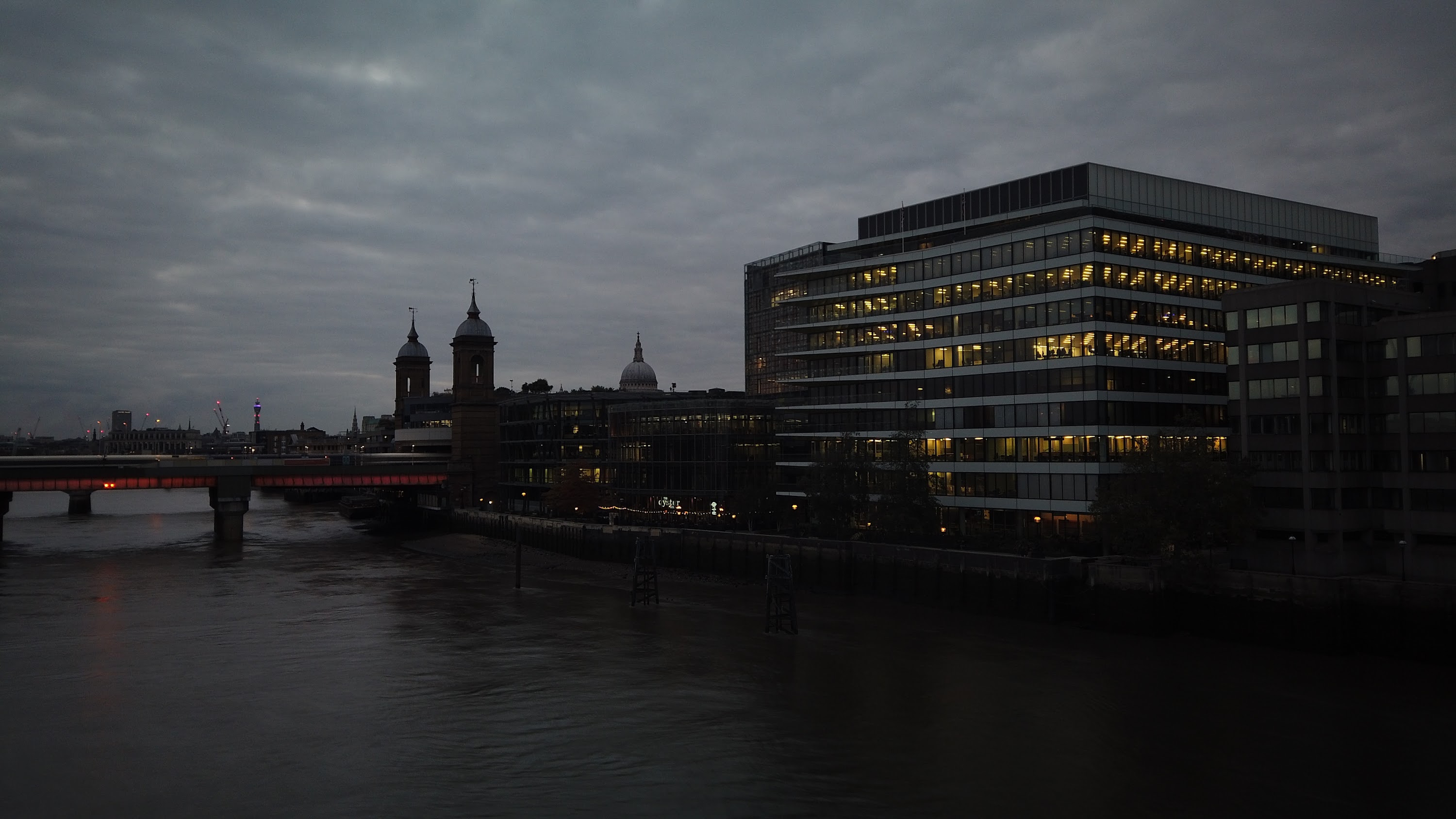 River Thames and Cannon Street Railway Bridge, London