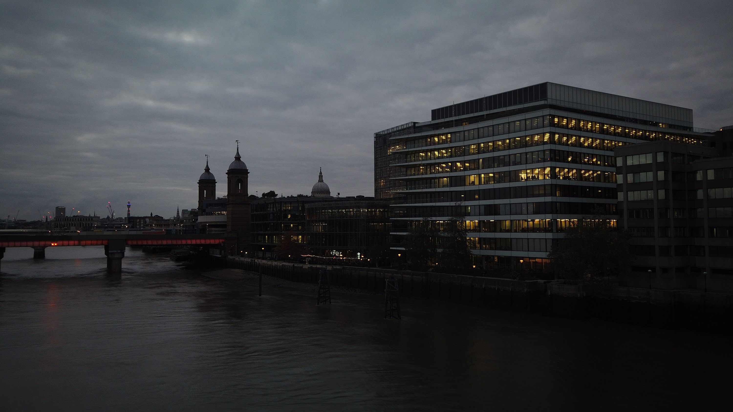 River Thames and Cannon Street Railway Bridge, London