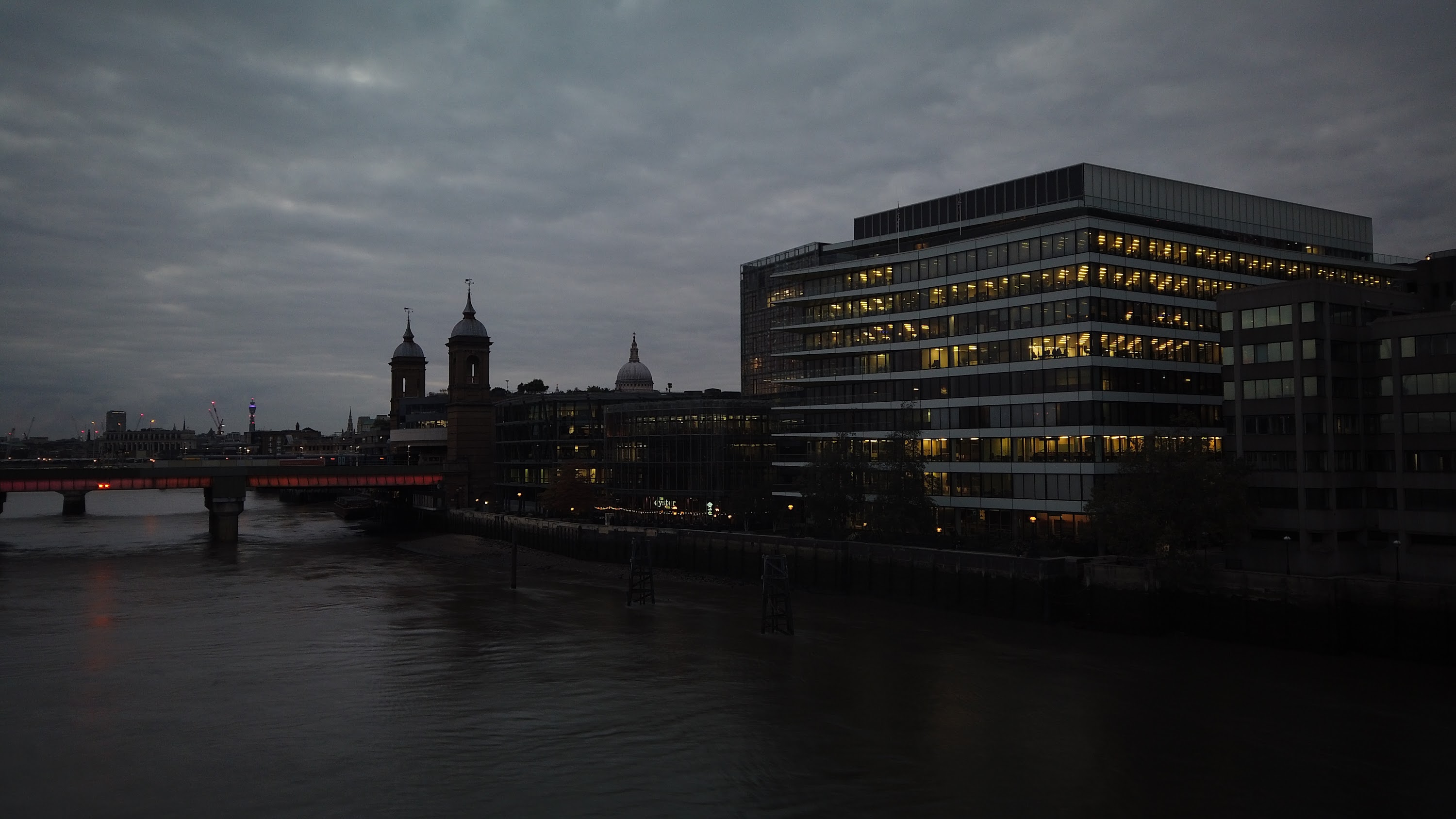 River Thames and Cannon Street Railway Bridge, London