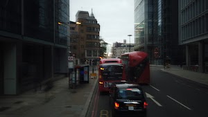 City of London Bus Lane — Buses & Cycles Only Sign