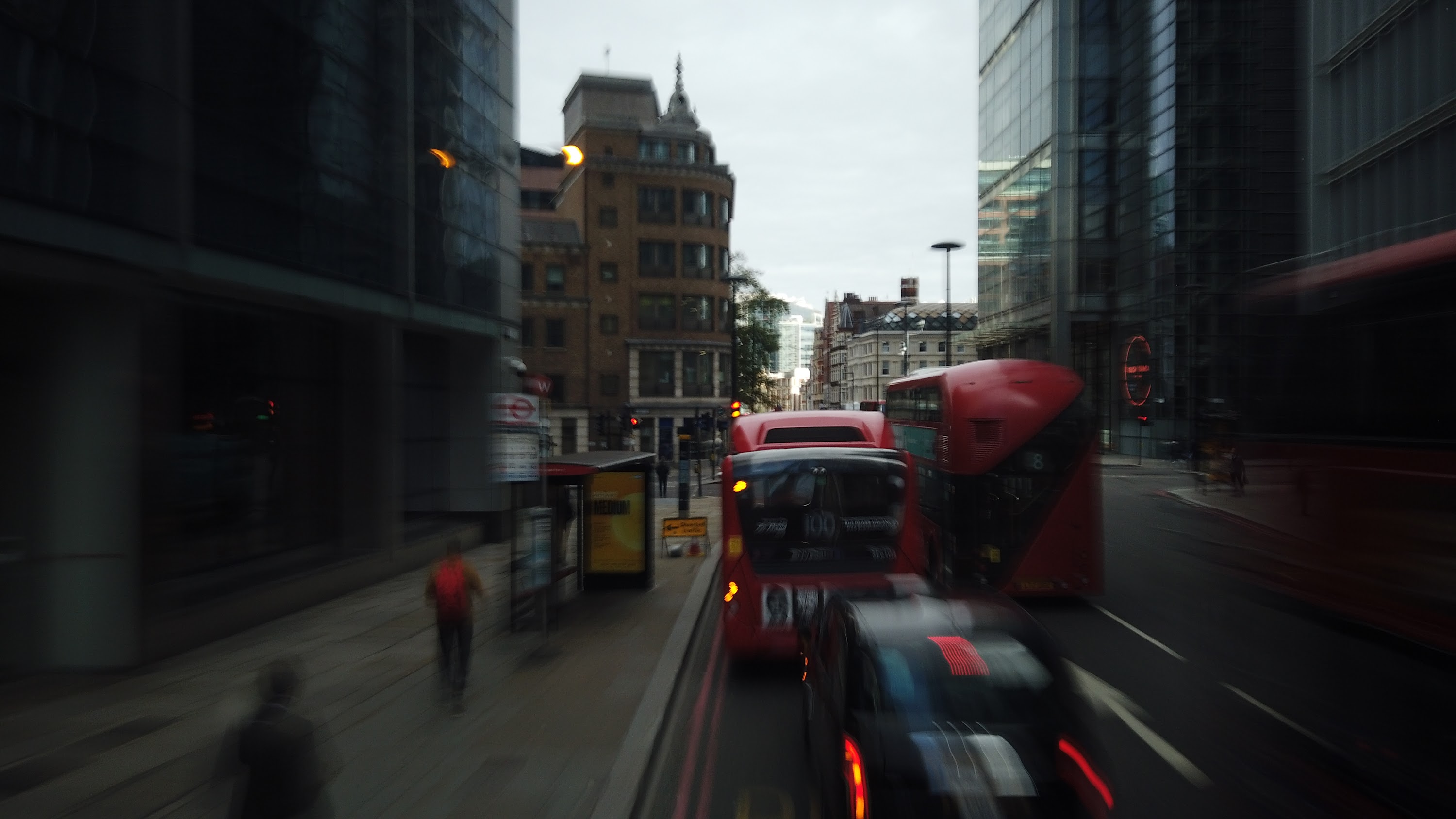 City of London Bus Lane — Buses & Cycles Only Sign