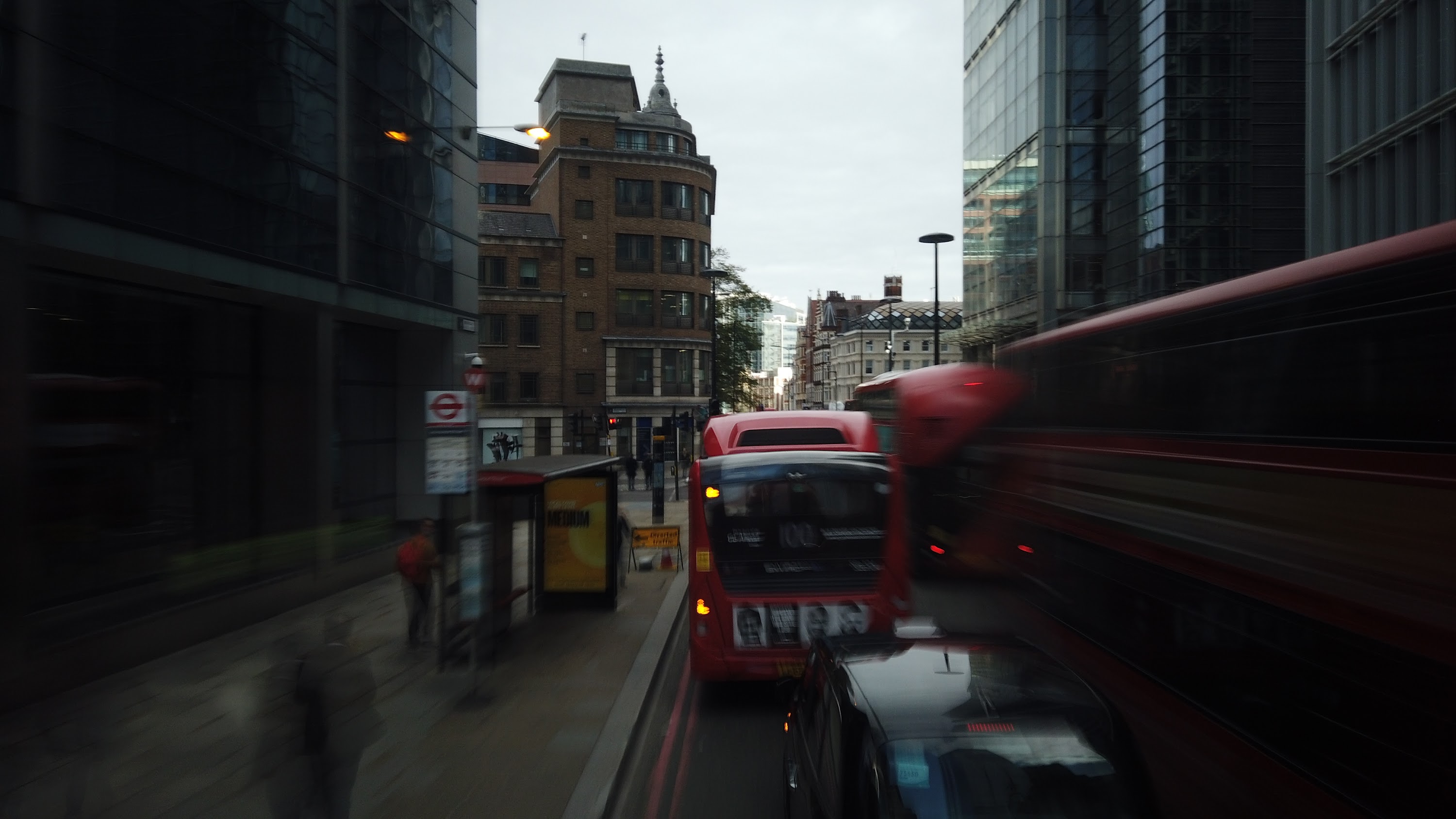 City of London Bus Lane — Buses & Cycles Only Sign