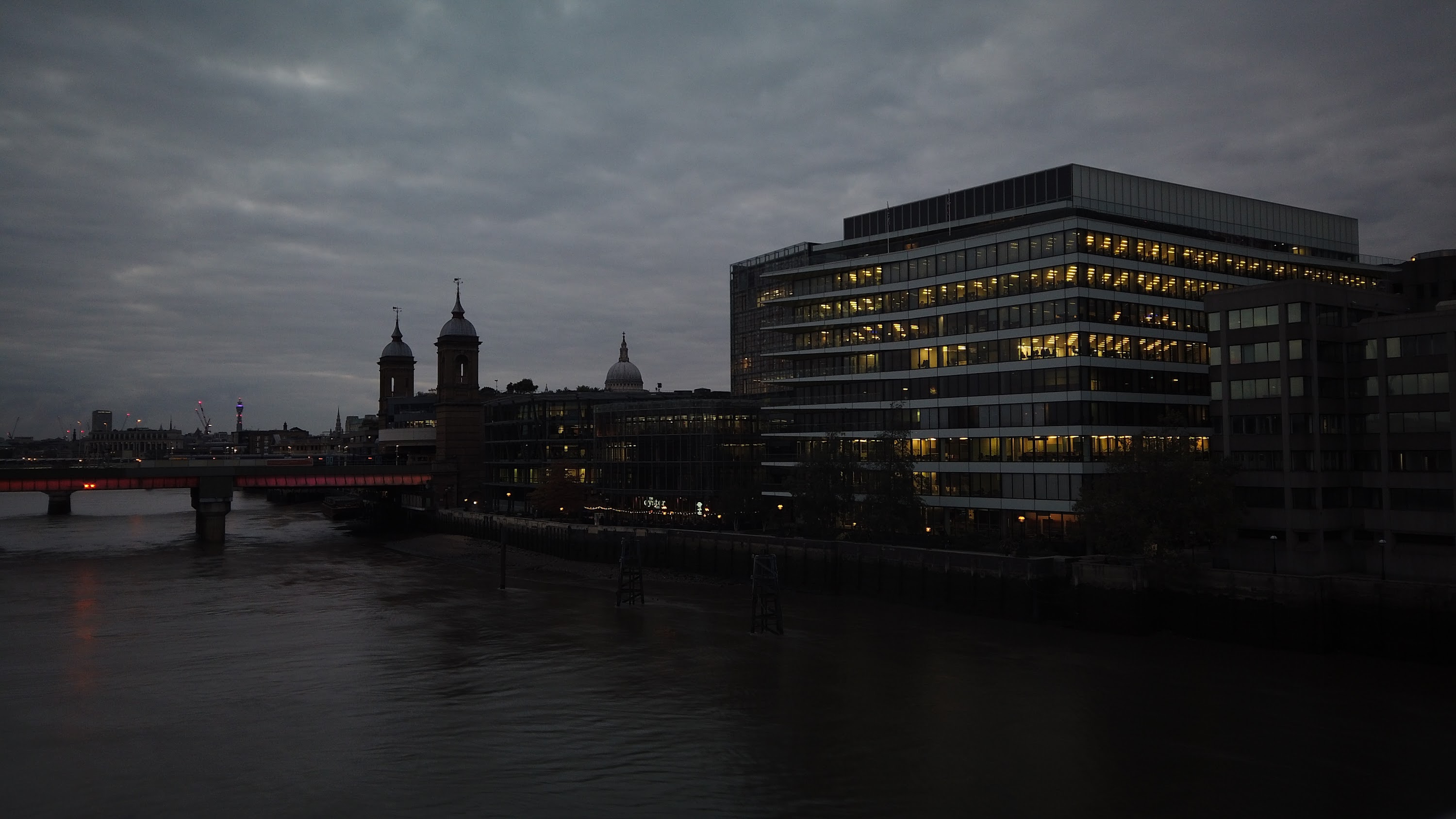 River Thames and Cannon Street Railway Bridge, London