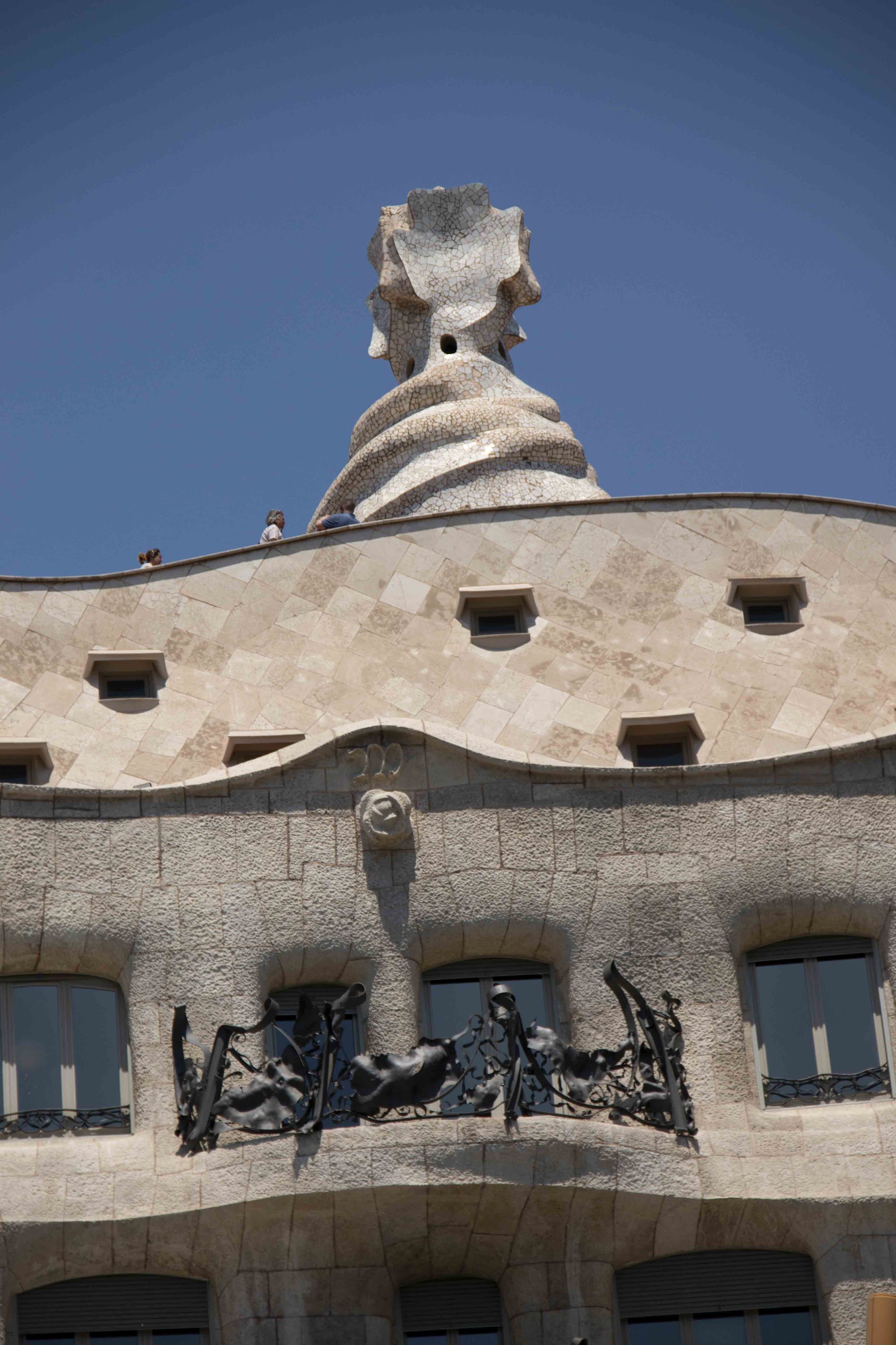 Park Güell Gatehouse Facade with Trencadís Mosaic Medallions, Barcelona