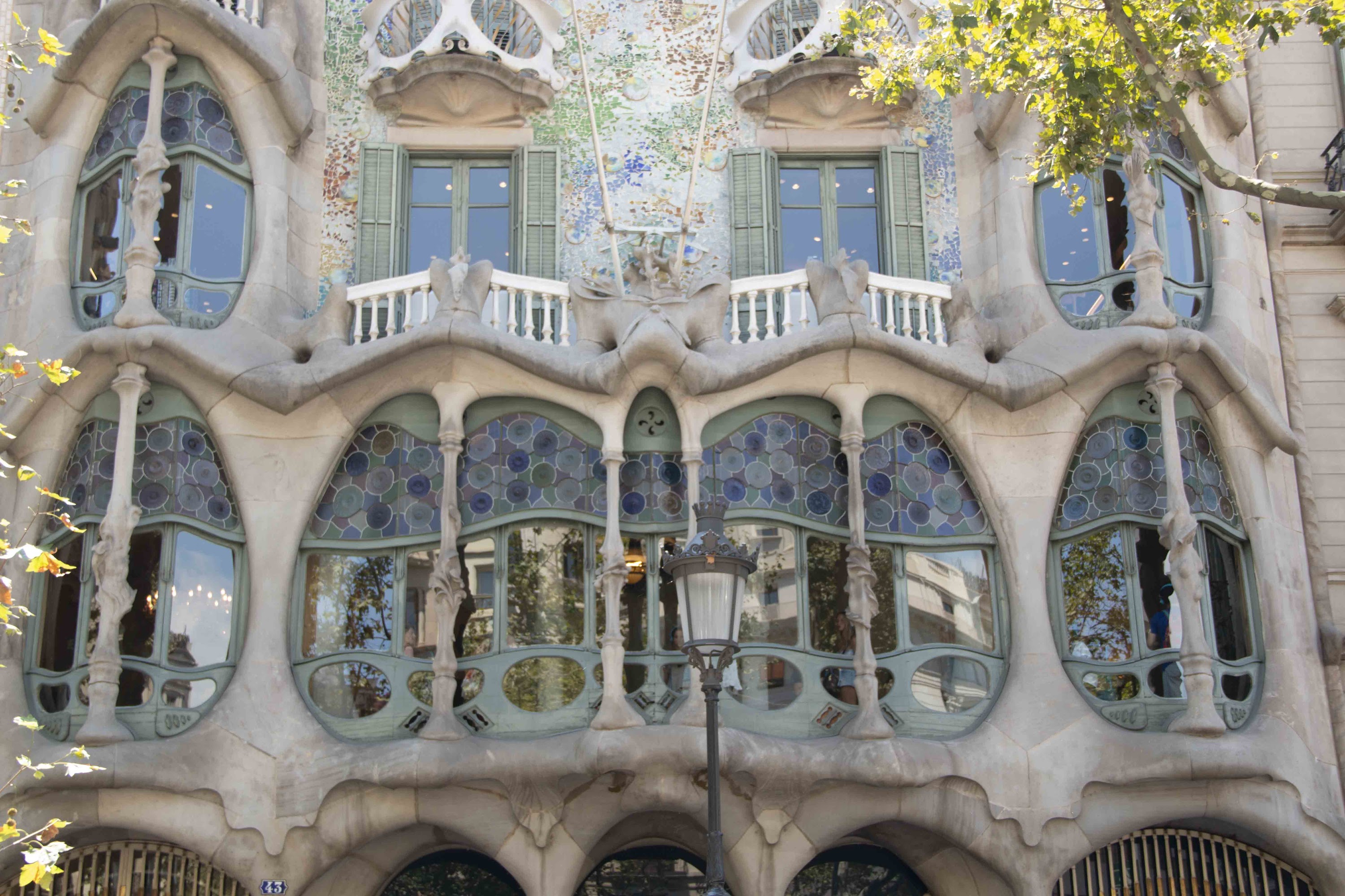 Park Güell Gatehouse Facade with Trencadís Mosaic Medallions, Barcelona