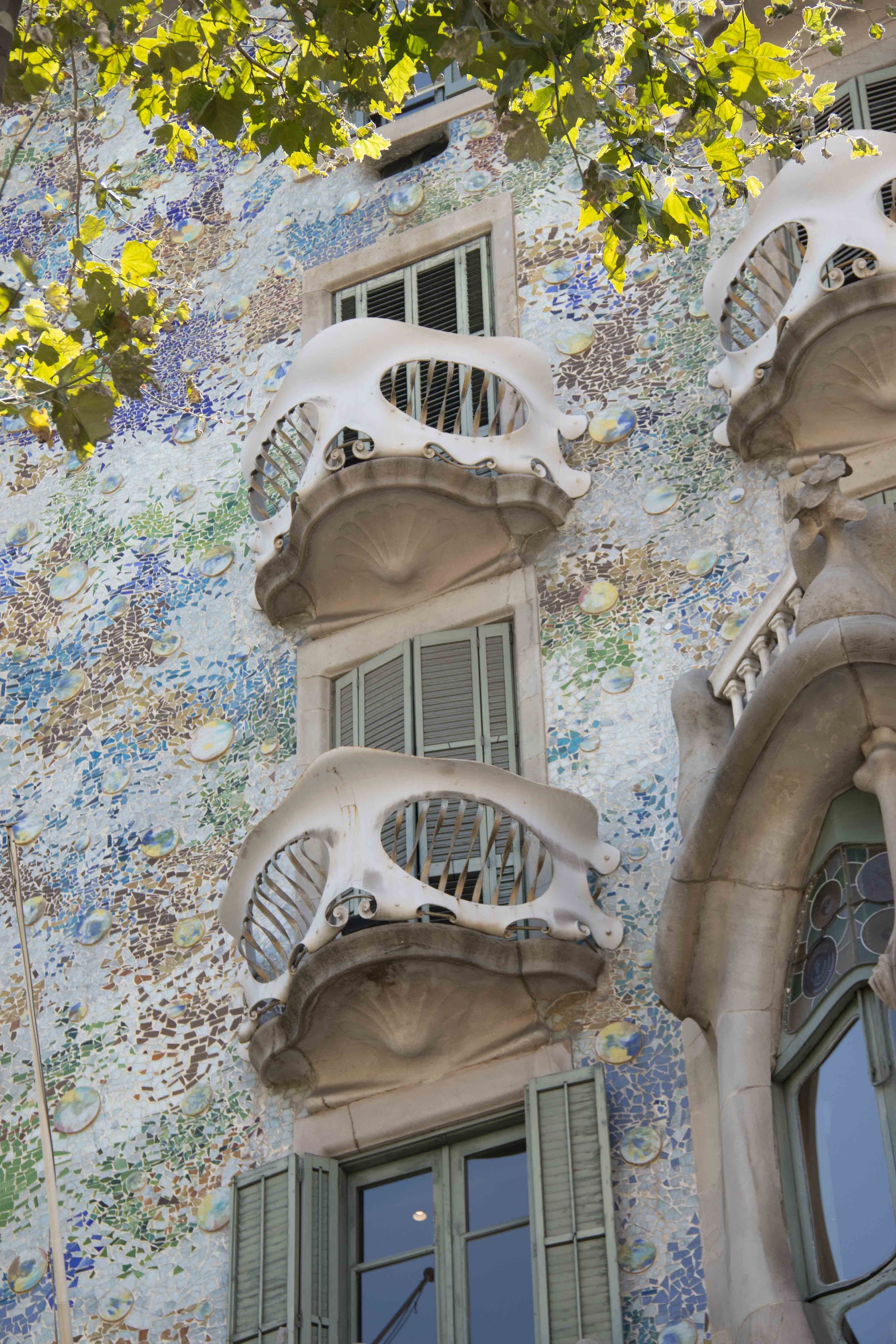 Park Güell Gatehouse Facade with Trencadís Mosaic Medallions, Barcelona