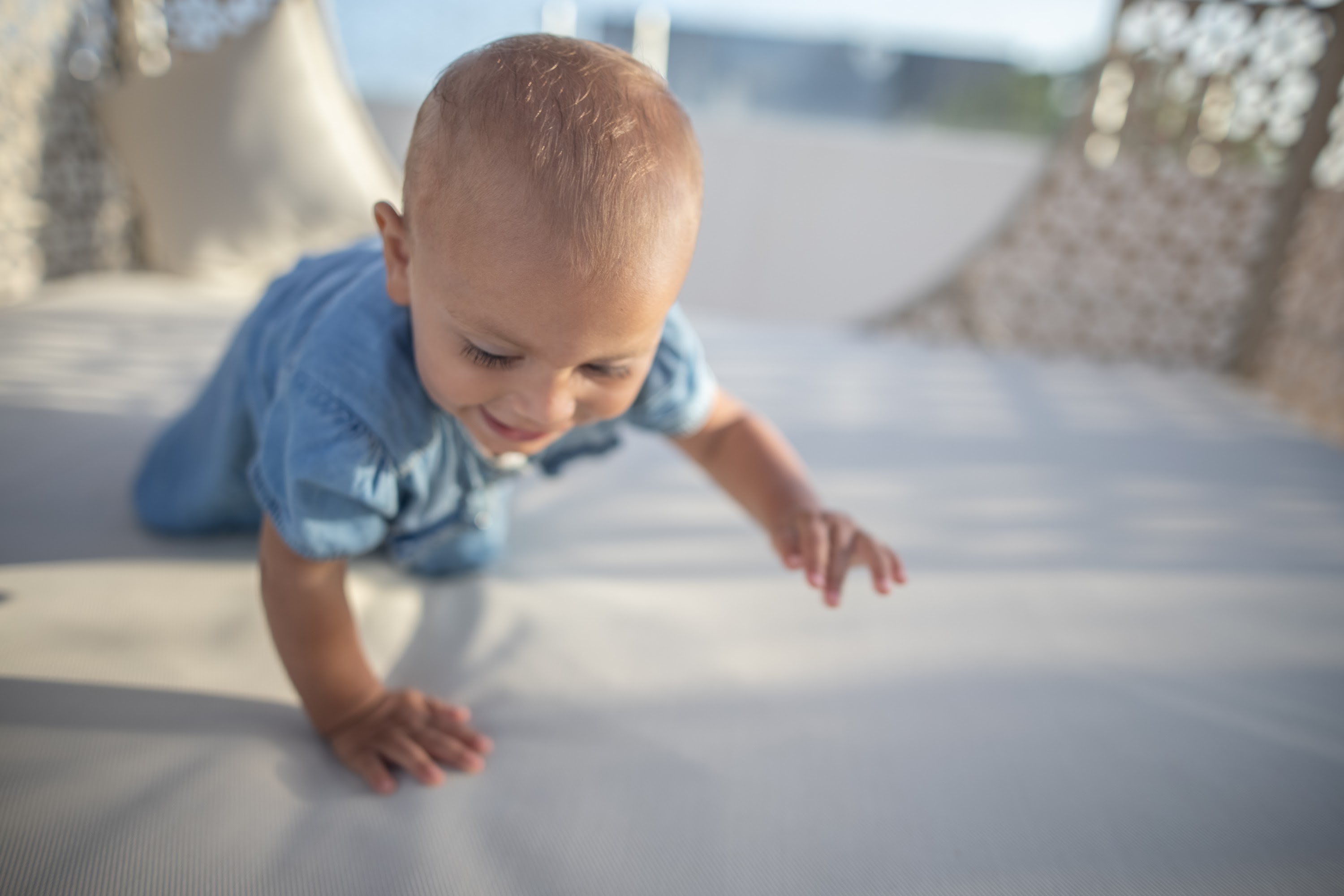 Baby Crawling on Soft Mat