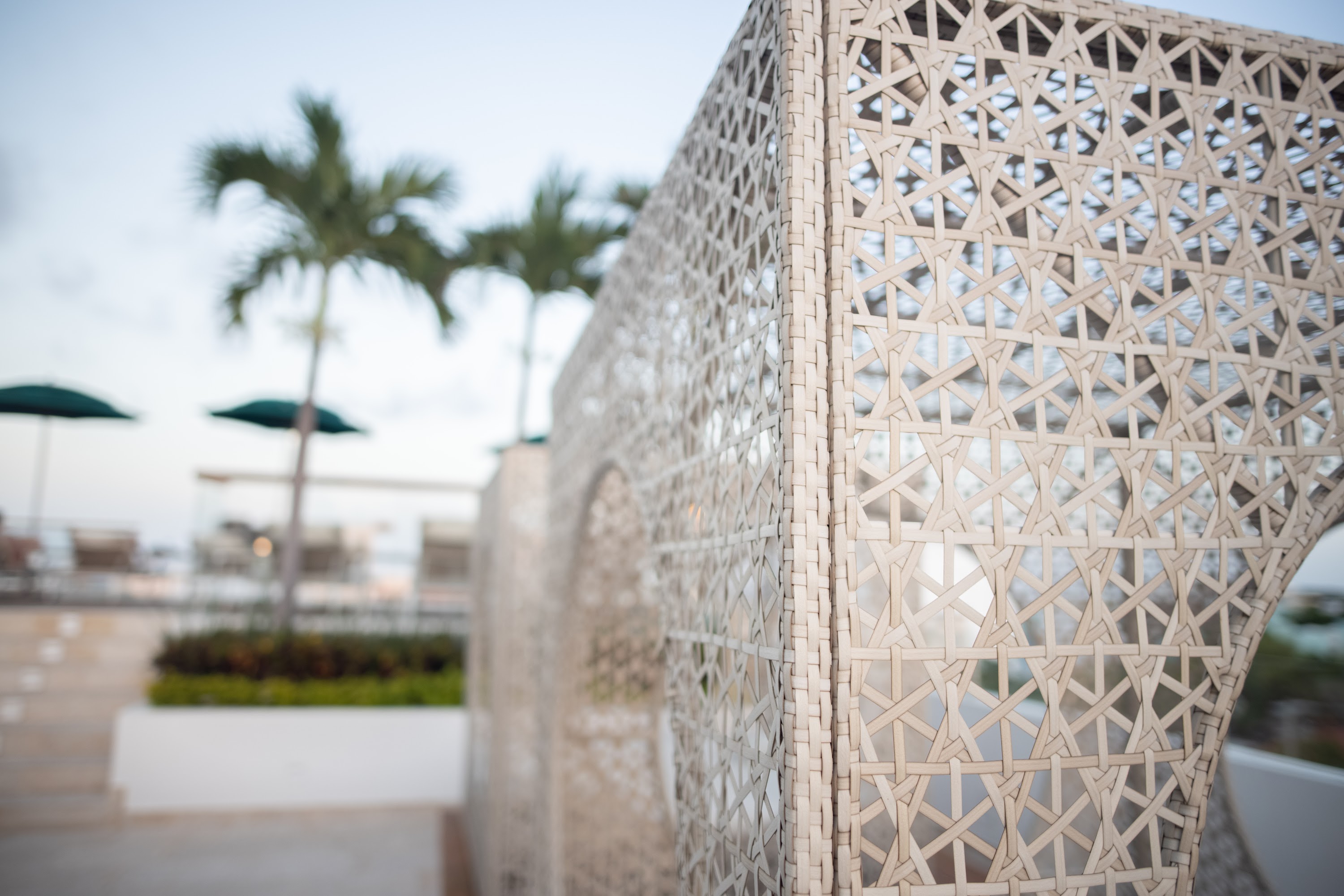 Ornamental Lattice Screen at Outdoor Resort