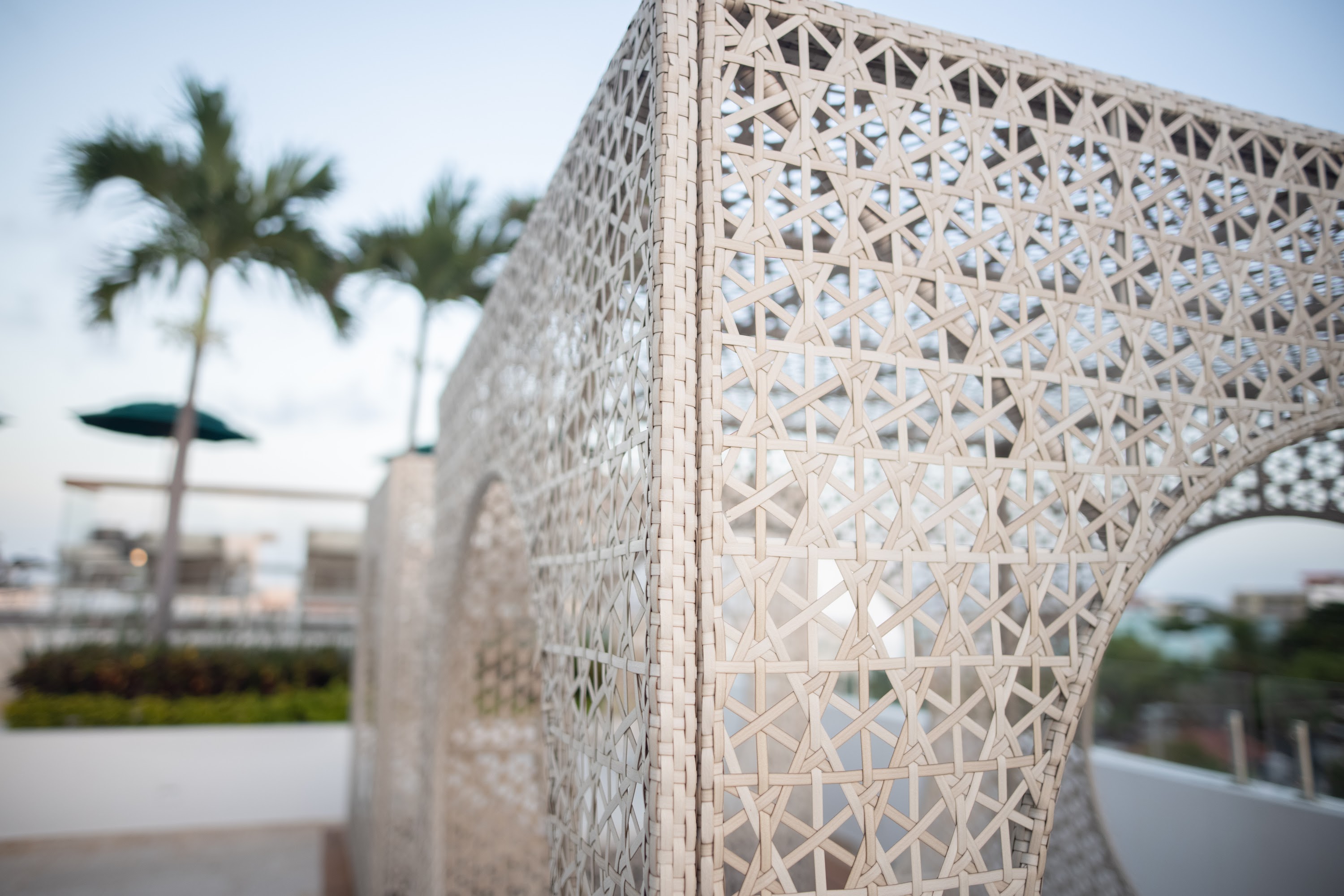 Ornamental Woven Arch with Geometric Pattern