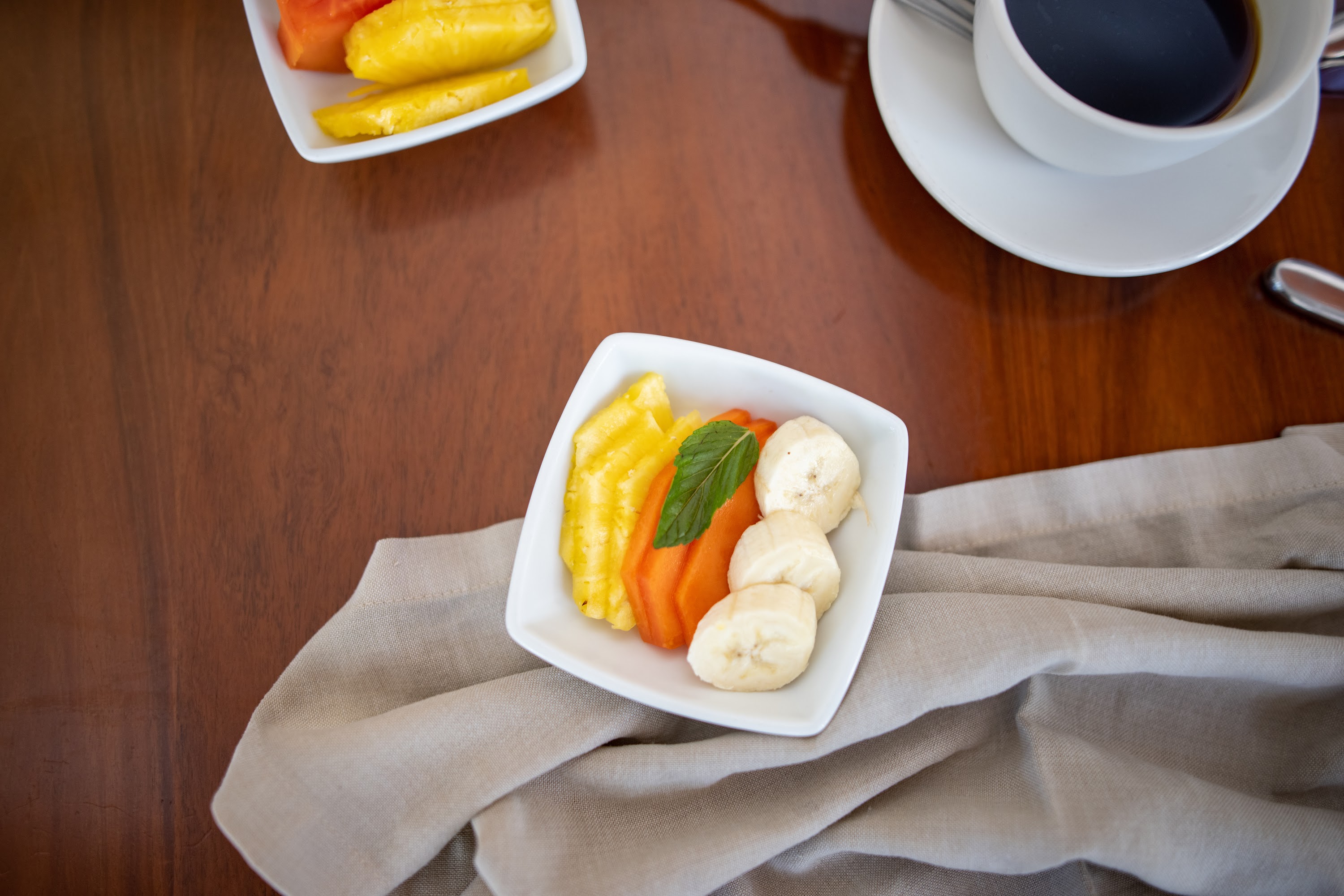 Breakfast Fruit Platter with Coffee