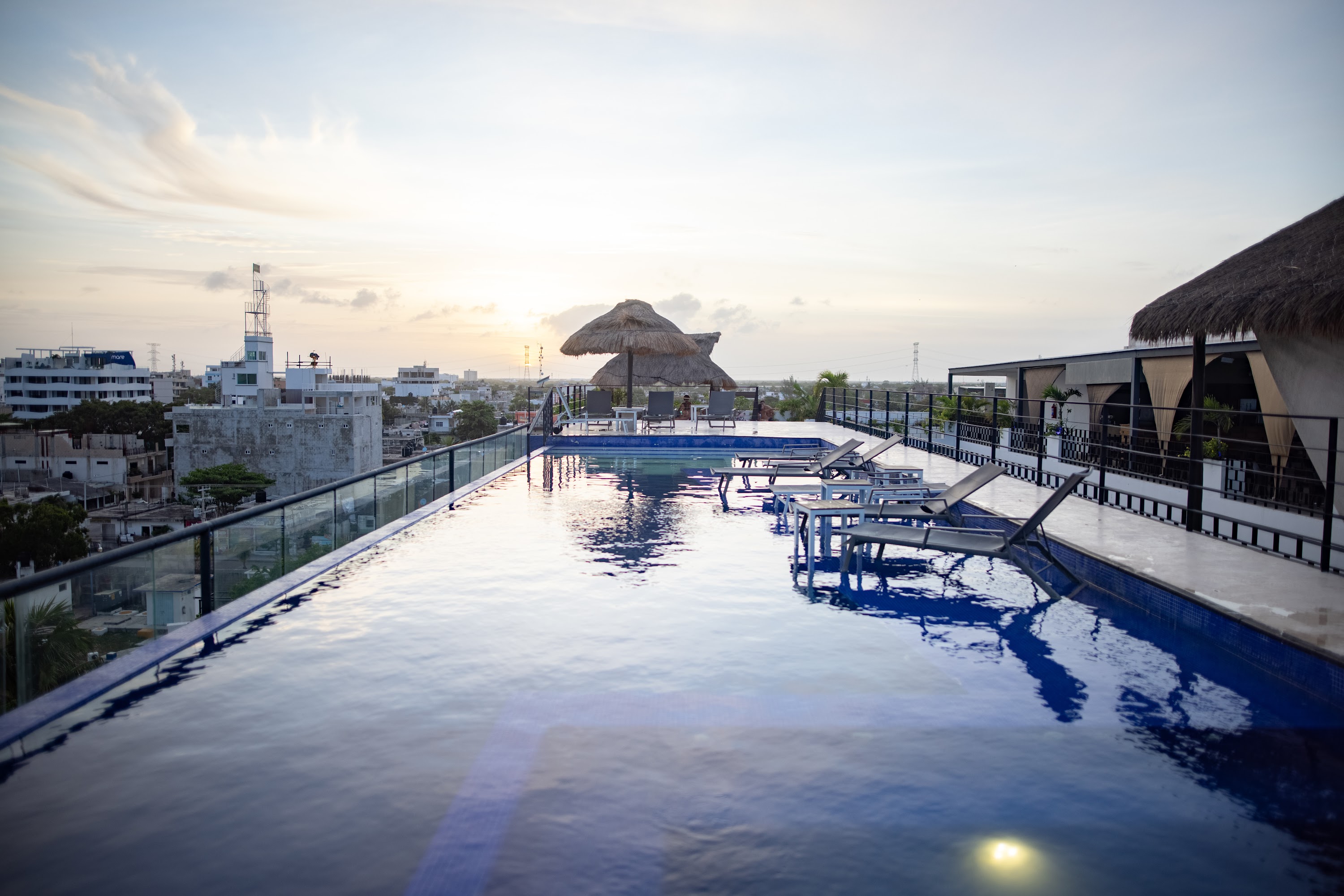 Rooftop Infinity Pool at Sunset