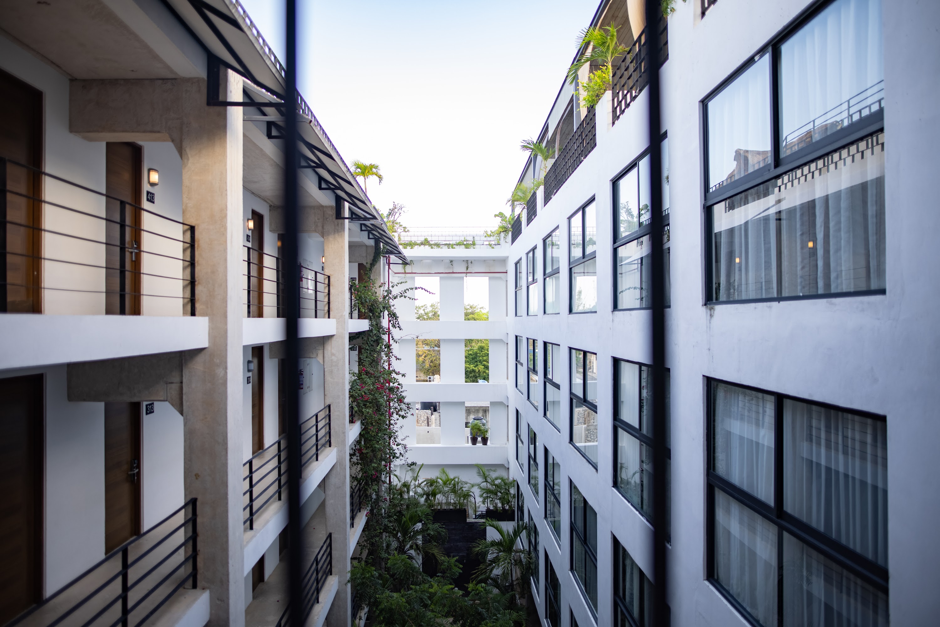 Boutique Hotel Courtyard Corridor
