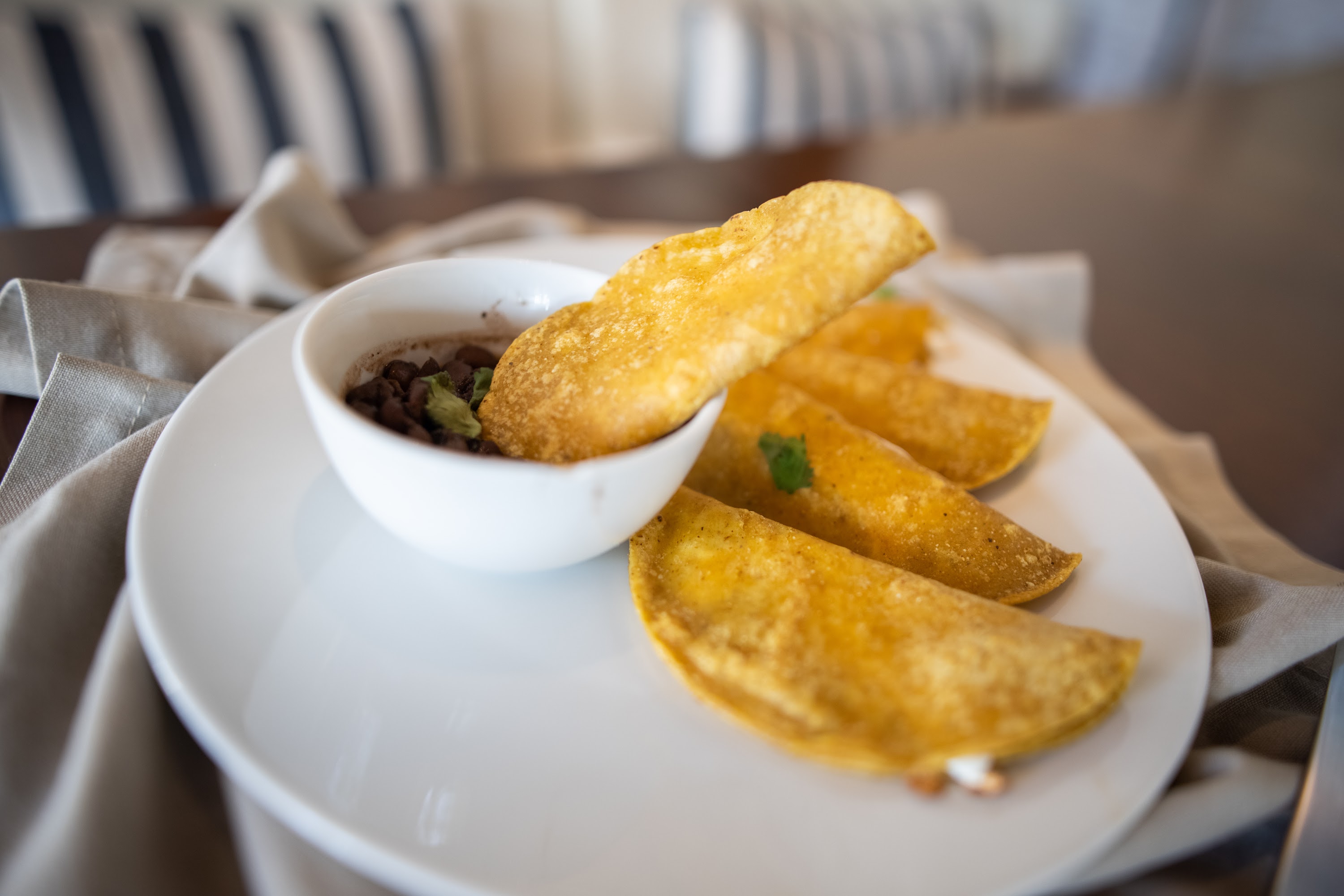 Crispy Empanadas with Black Bean Dip