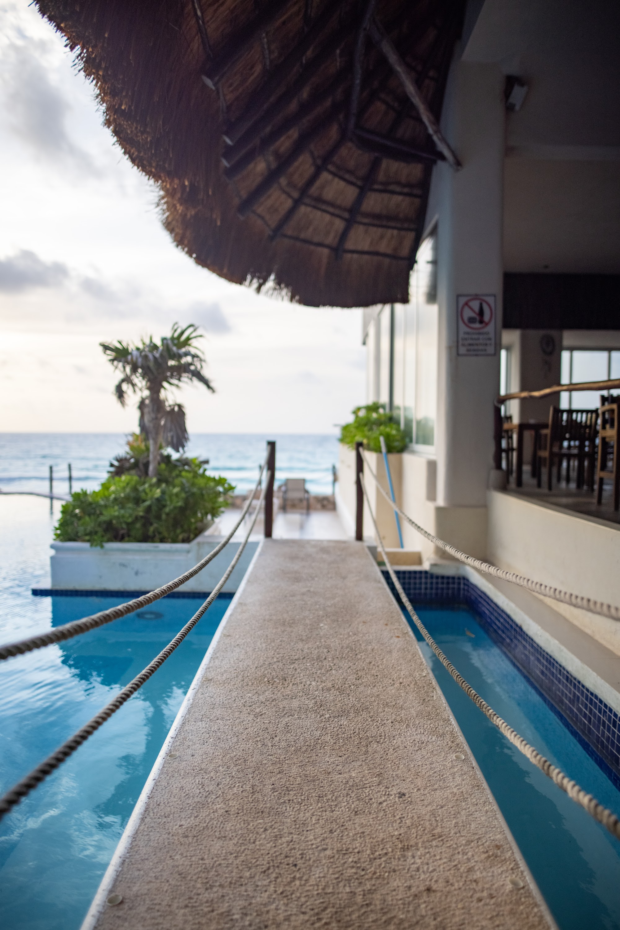 Poolside Walkway at Oceanfront Resort