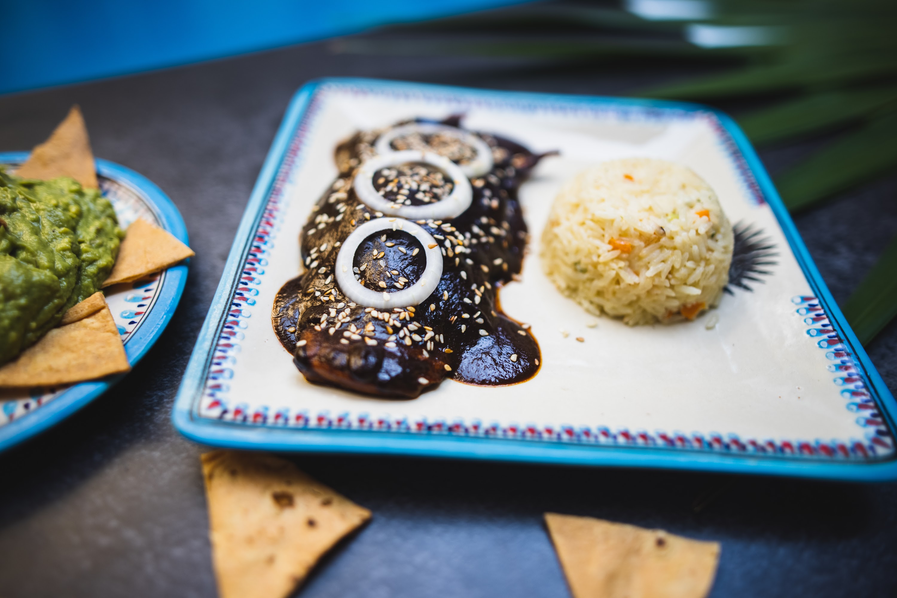 Mole Poblano with Rice and Guacamole