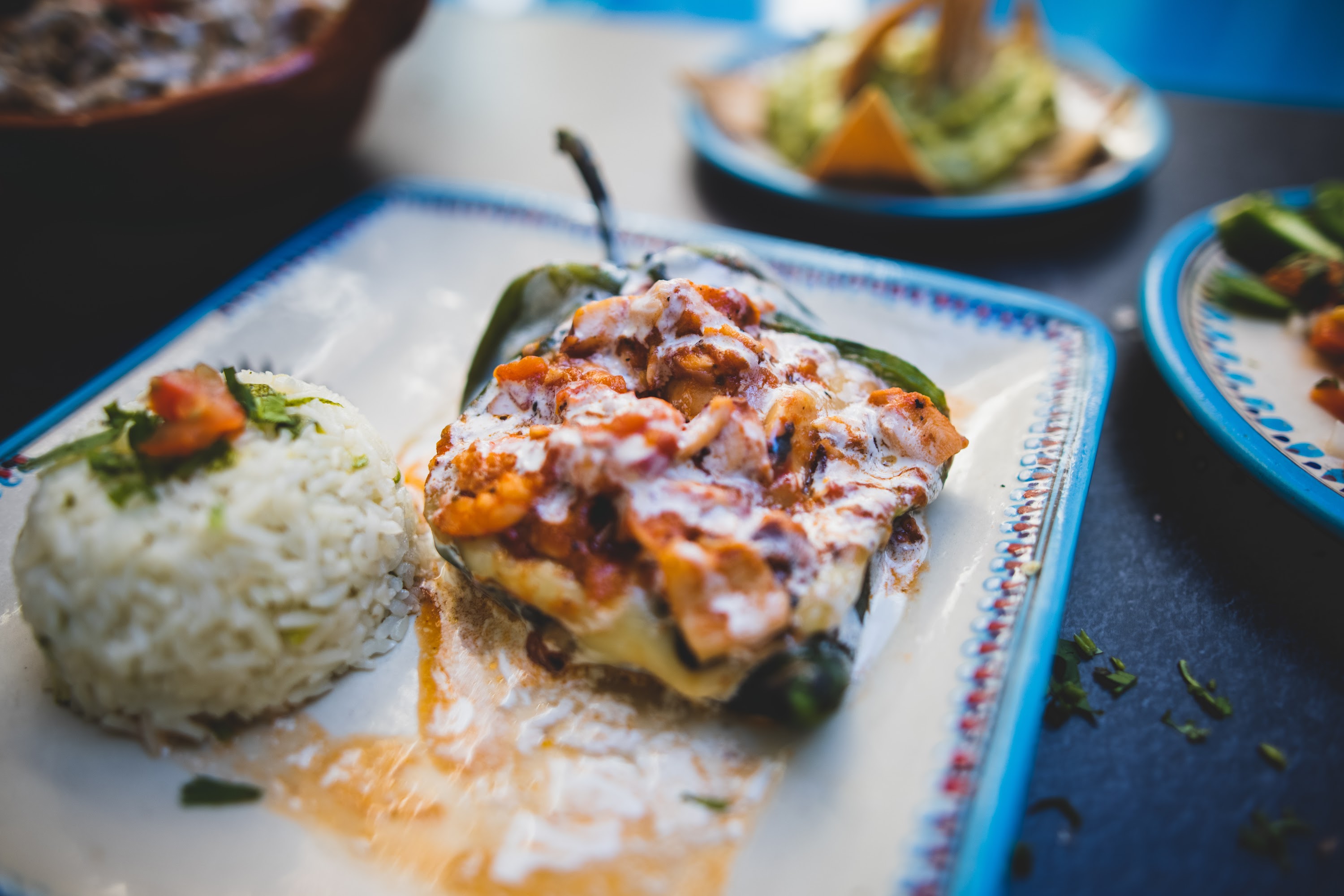 Stuffed Chile Relleno with Rice