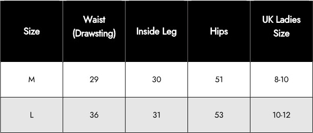 Women's Clothing Size Chart – Waist, Leg, and UK Ladies Sizing
