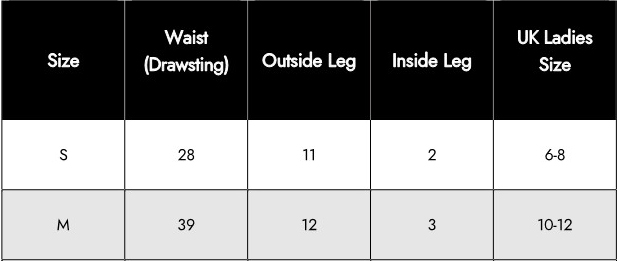 Women's Clothing Size Chart – Waist, Leg, and UK Ladies Sizing
