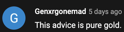 Social Media Comment Screenshot