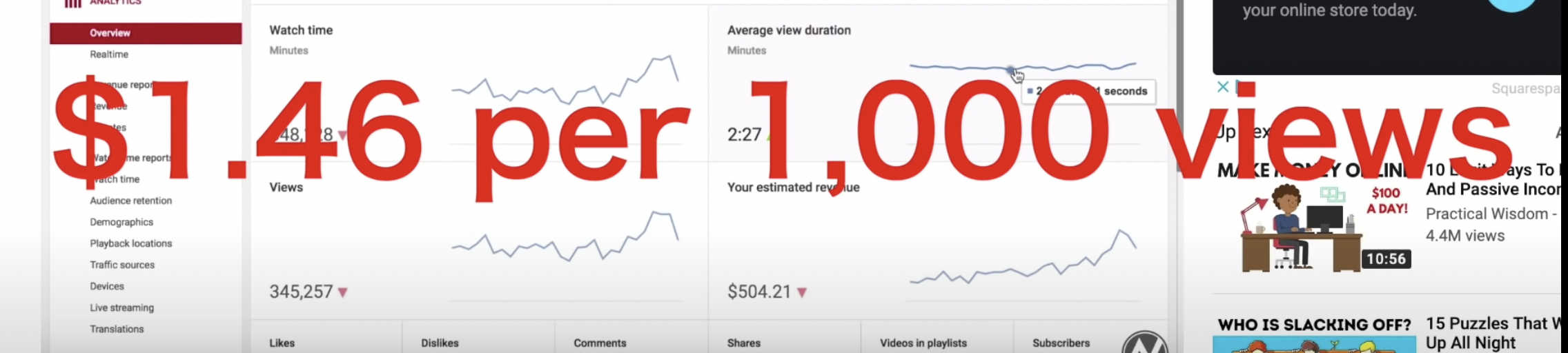 YouTube Thumbnail — "Too Late to Start?" Creator Holding DSLR Camera