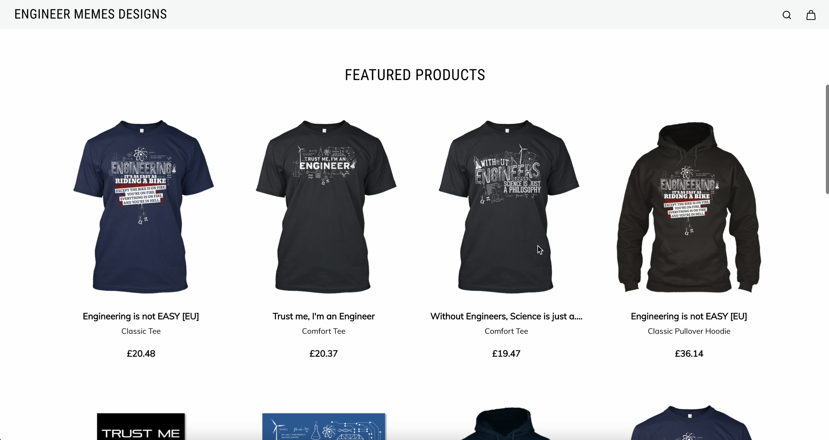 E-Commerce Product Page Screenshot – Fashion Website (Tobi Truong)
