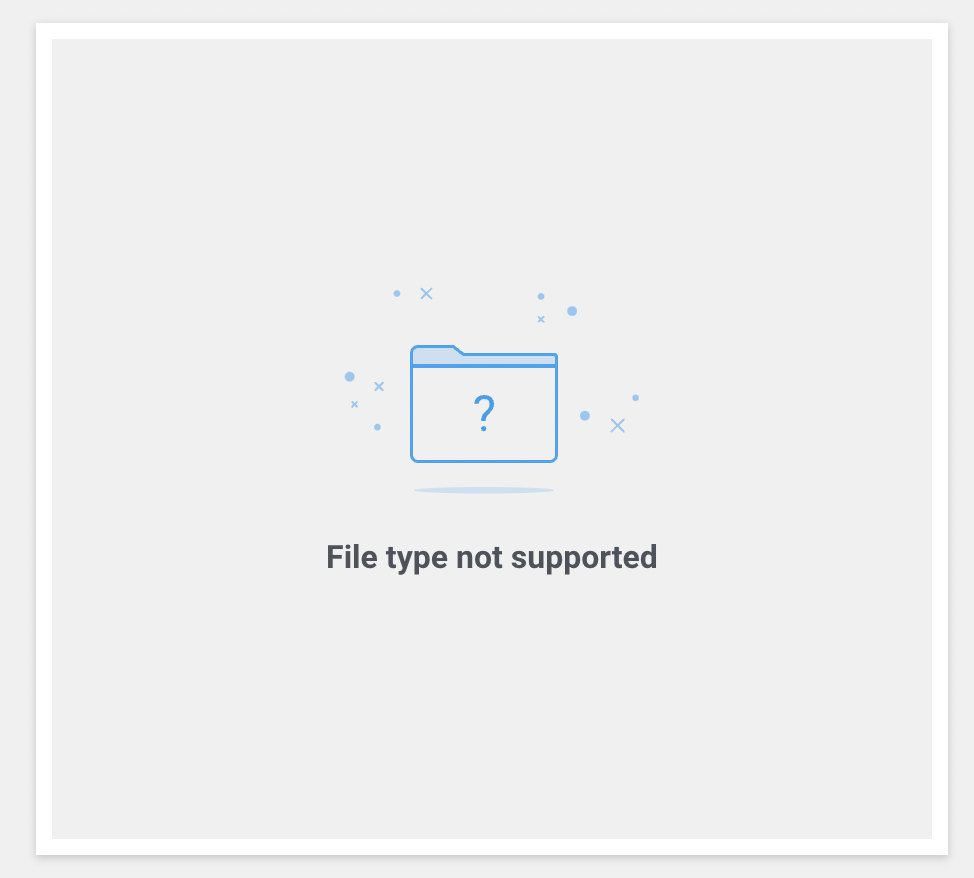 File type not supported