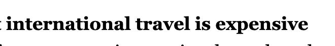 International Travel Cost Statement