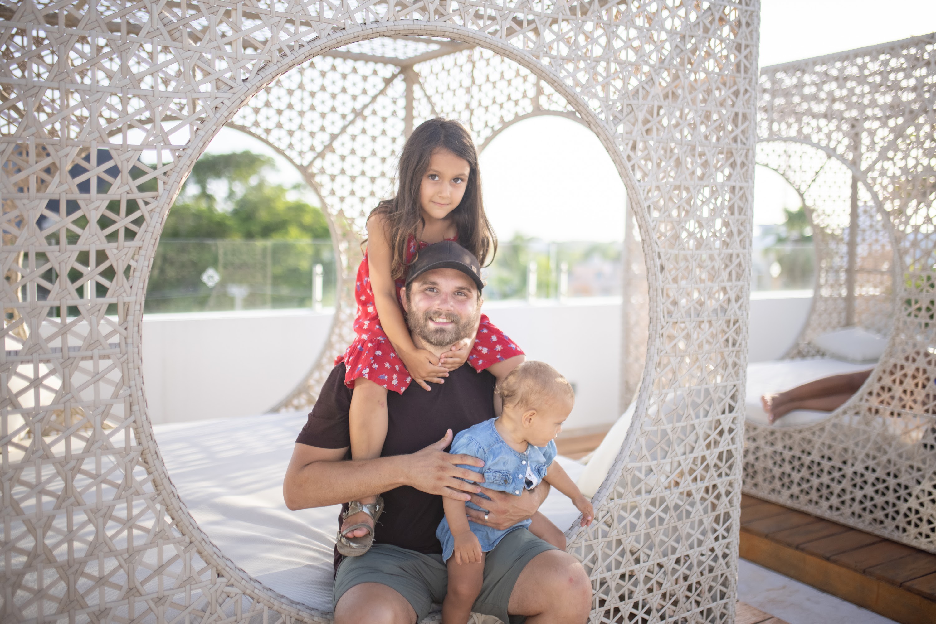 Family Portrait on Rooftop Daybed