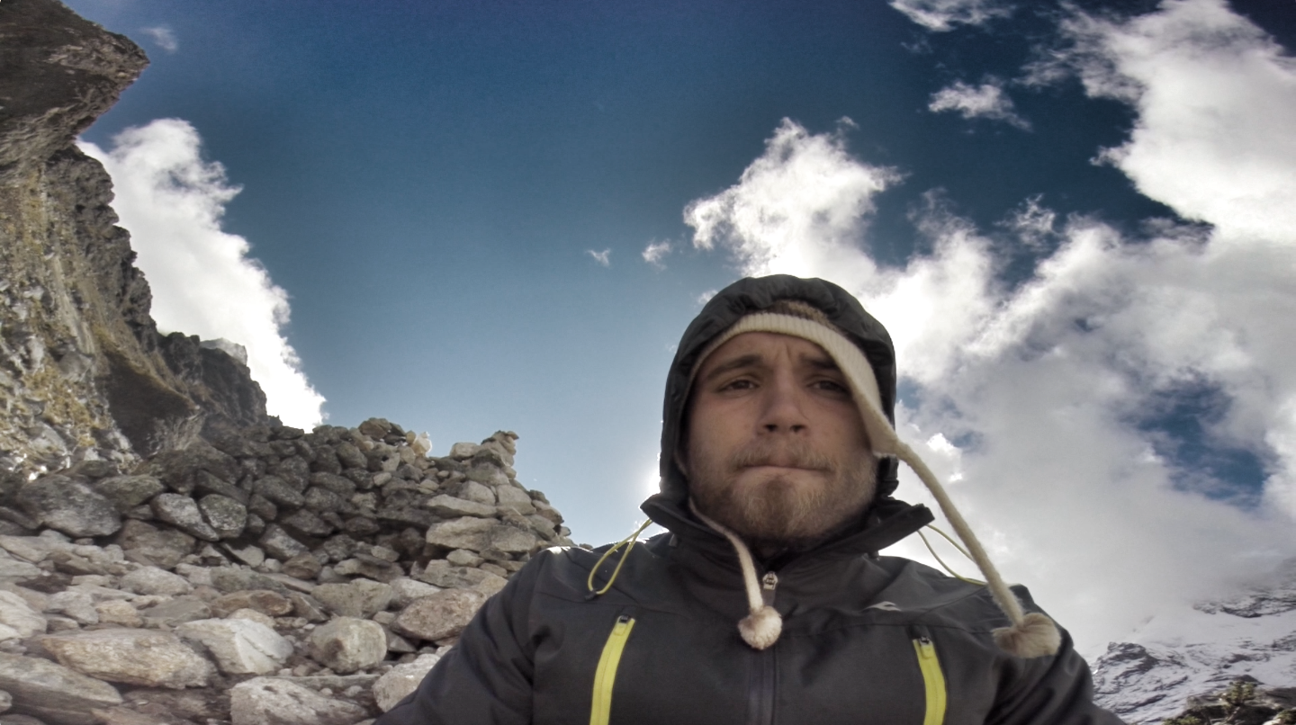 Hiker in Mountain Landscape
