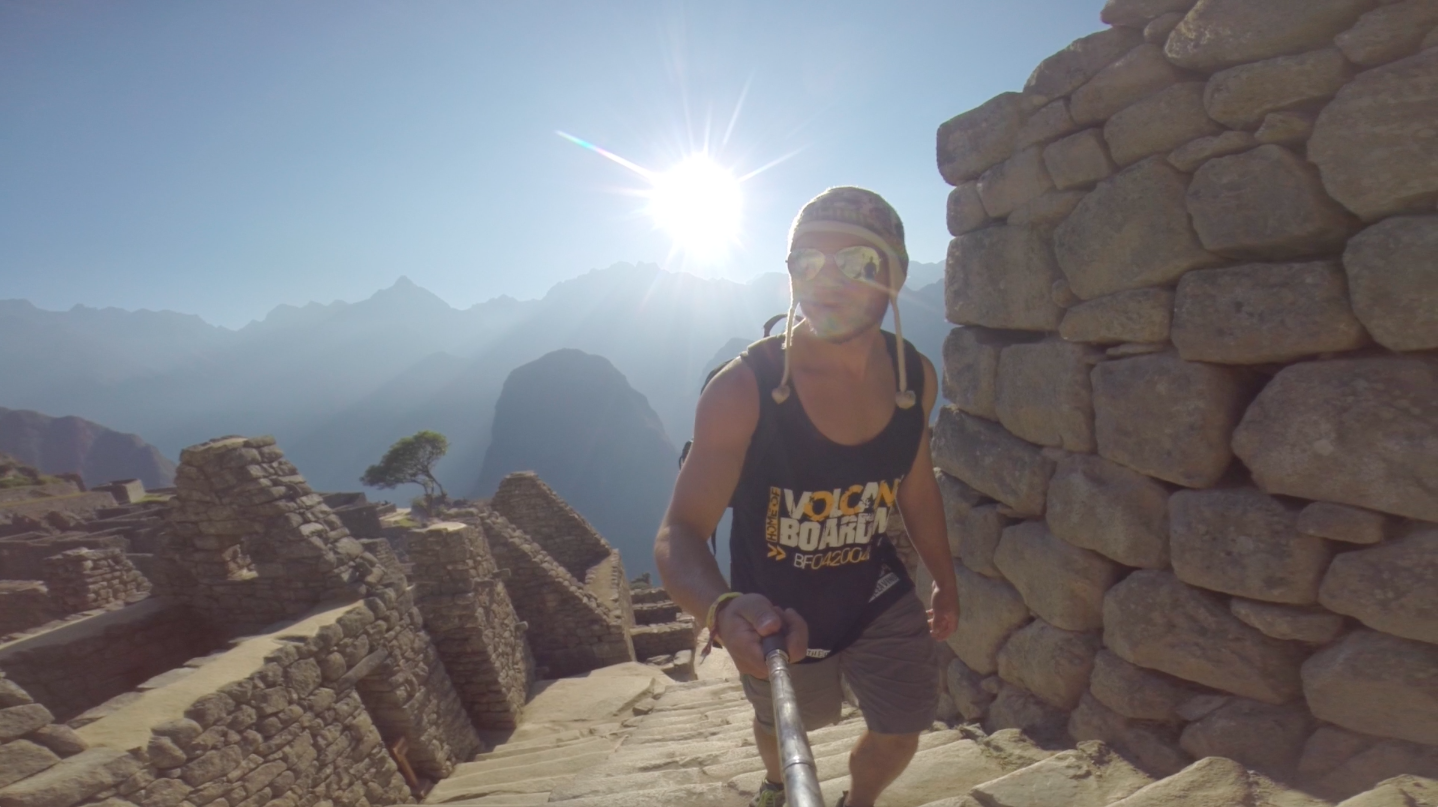 Selfie at Machu Picchu with Sunburst