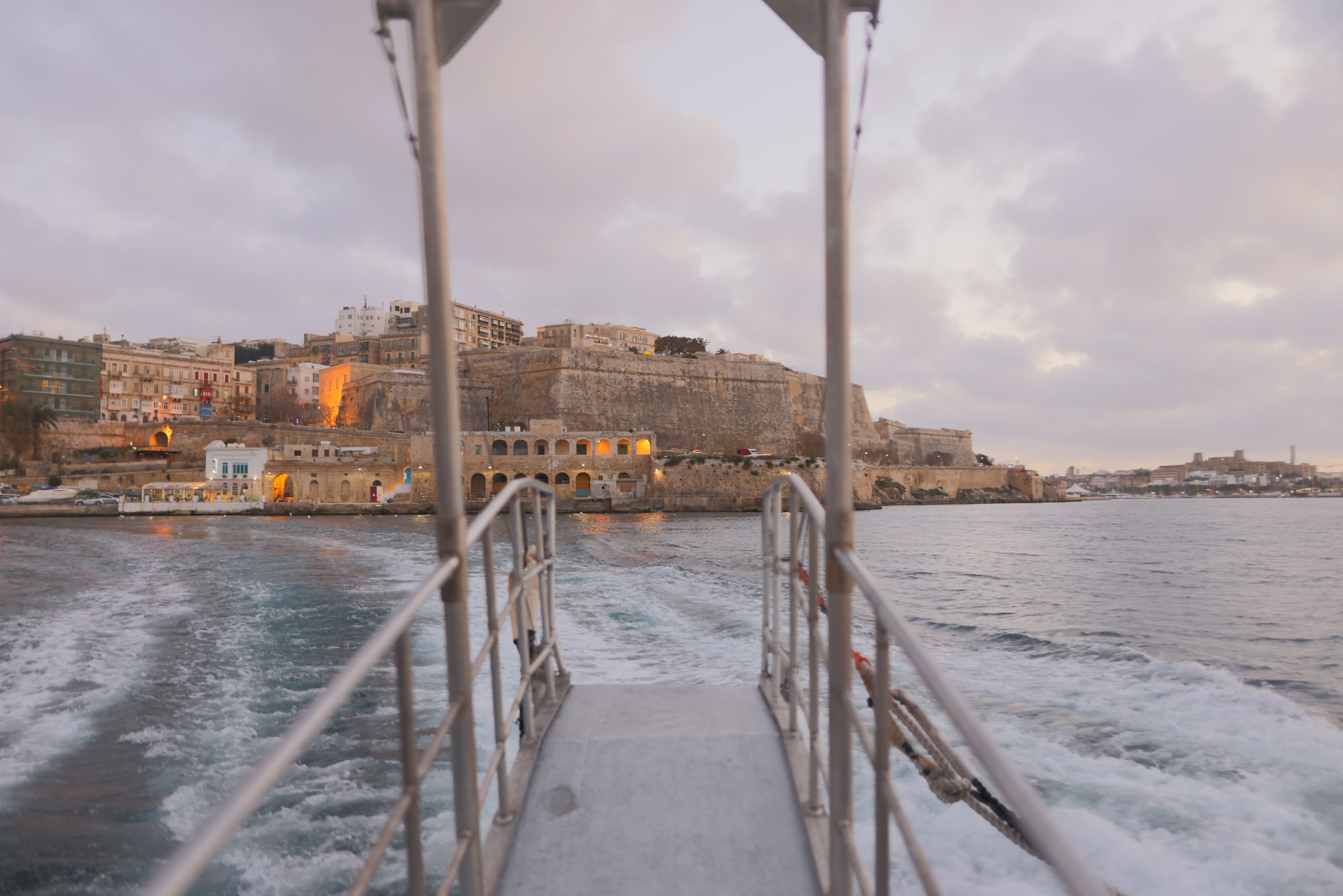 Ferry Departure from Valletta Harbour at Dusk