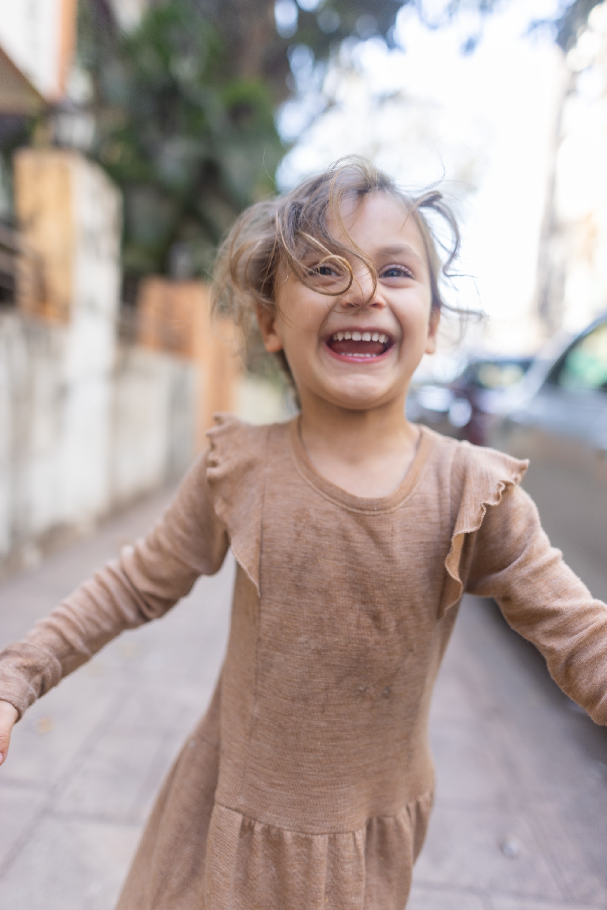 Laughing Girl Outdoors