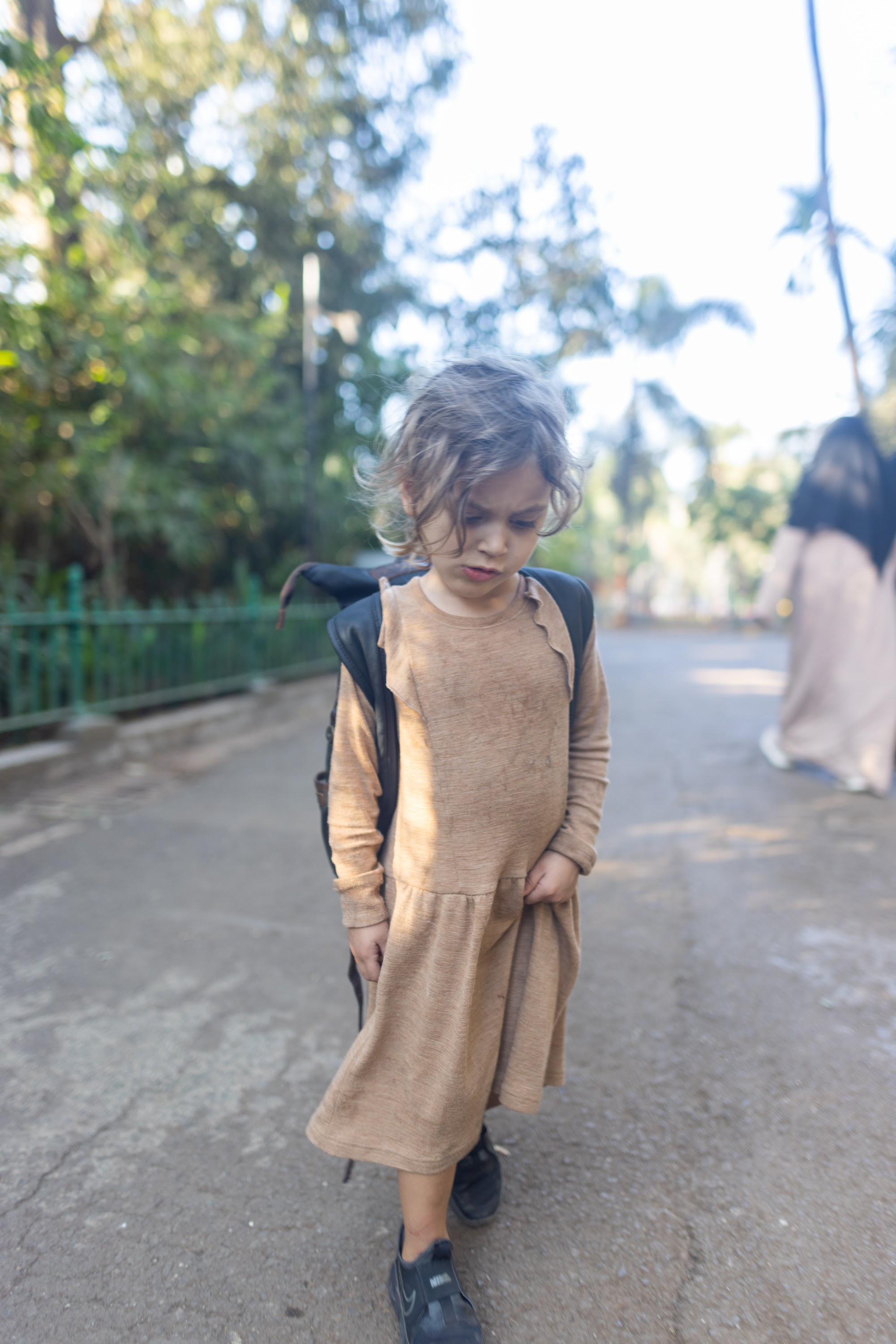 Child Walking with Backpack
