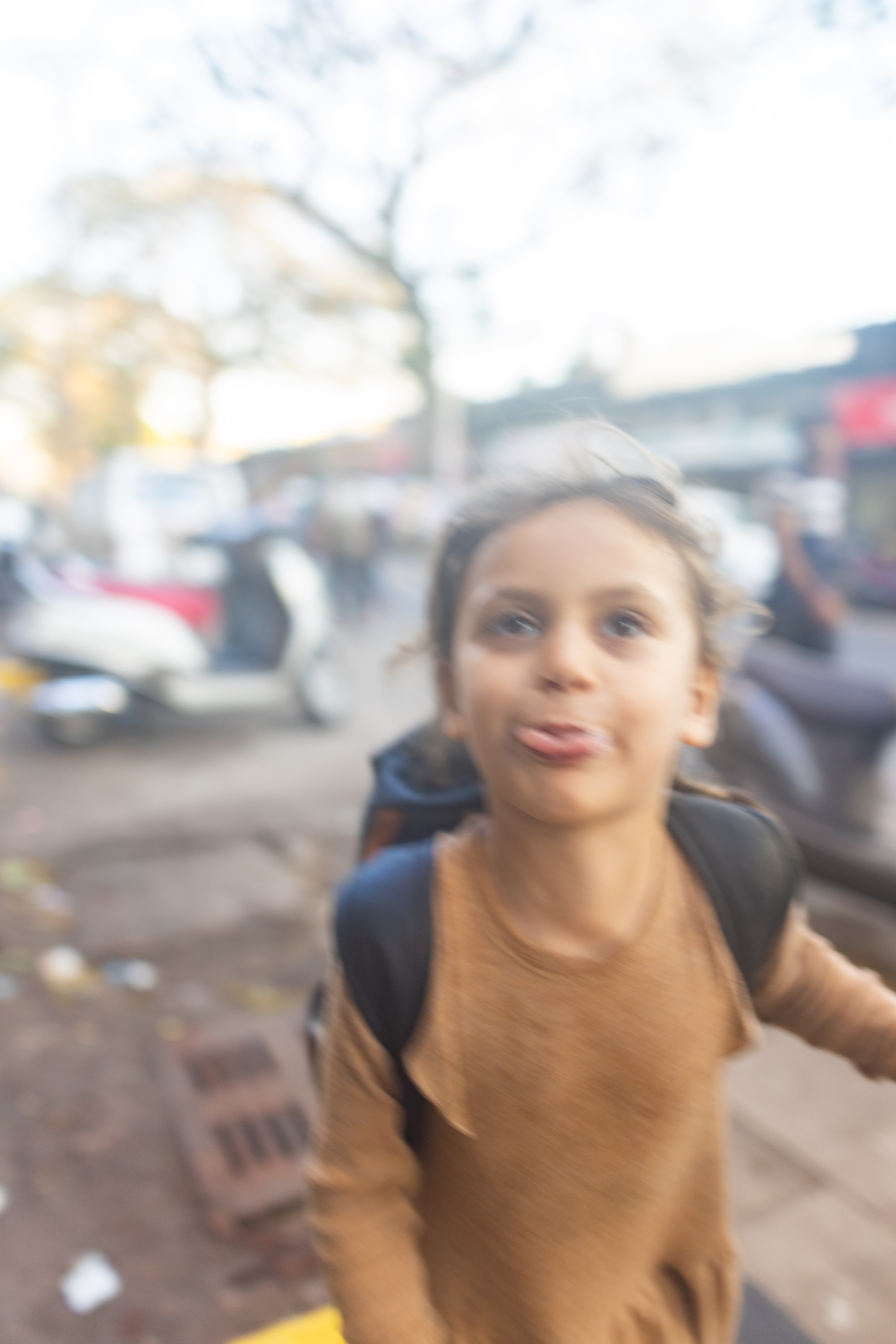 Blurred Street Portrait of a Child