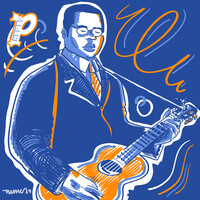 blind lemon jefferson drawing guitar