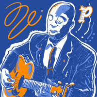 skip james playing guitar art