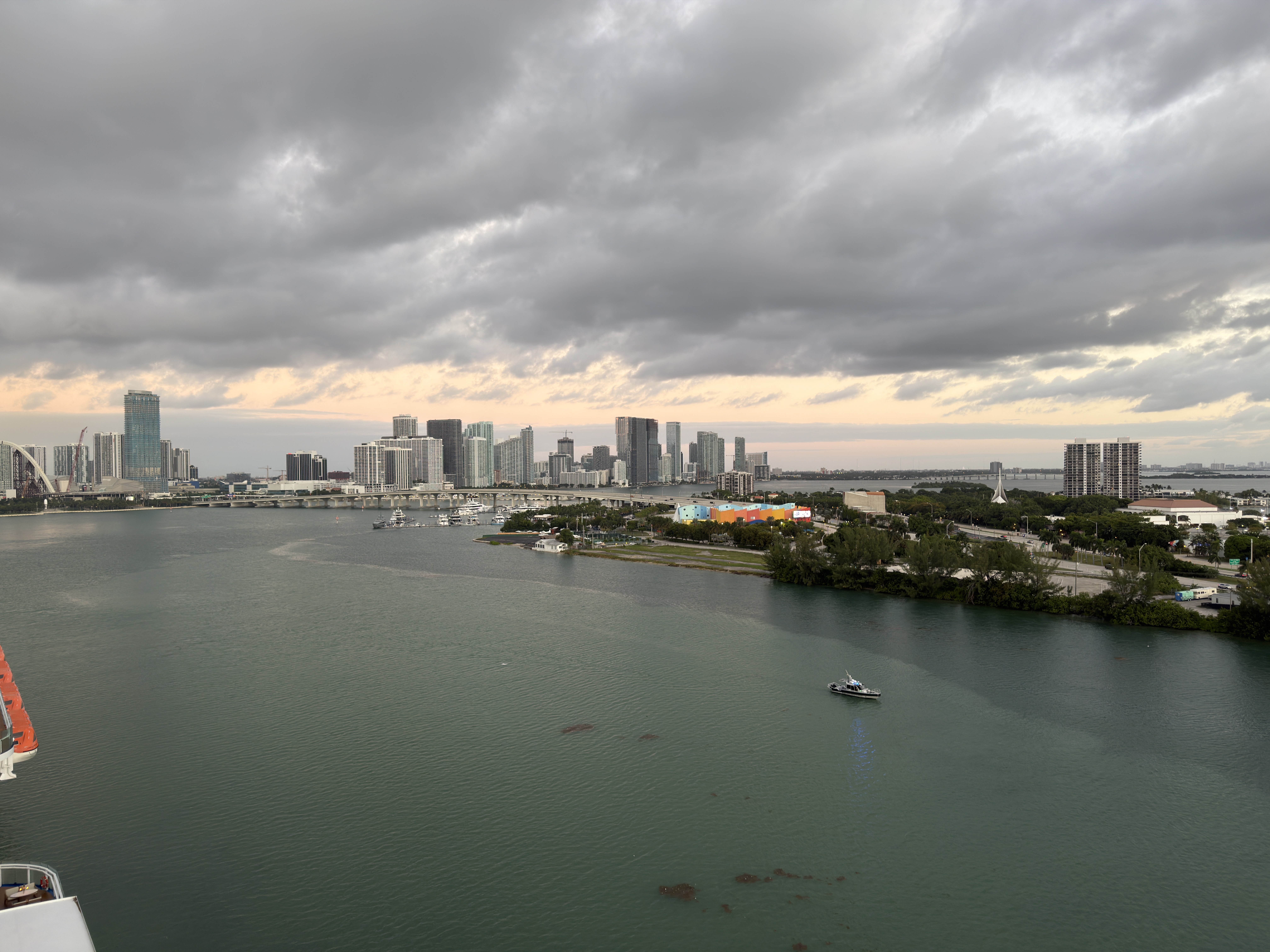 Miami skyline / downtown skyscrapers wide horizontal shot