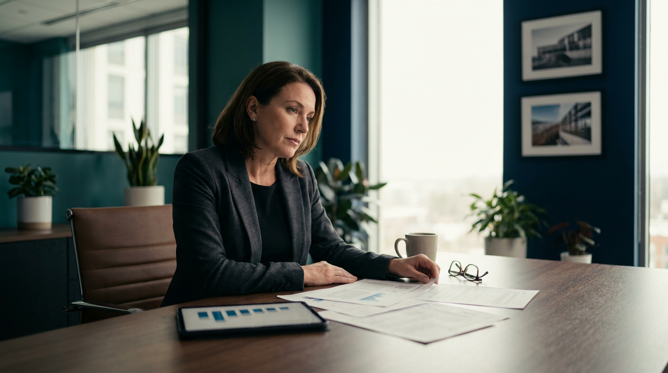 Revenue vs. Profit: What Should Your Cleaning Business Focus On? 1 Cleaning business executive reviewing financial performance and profit optimization strategies