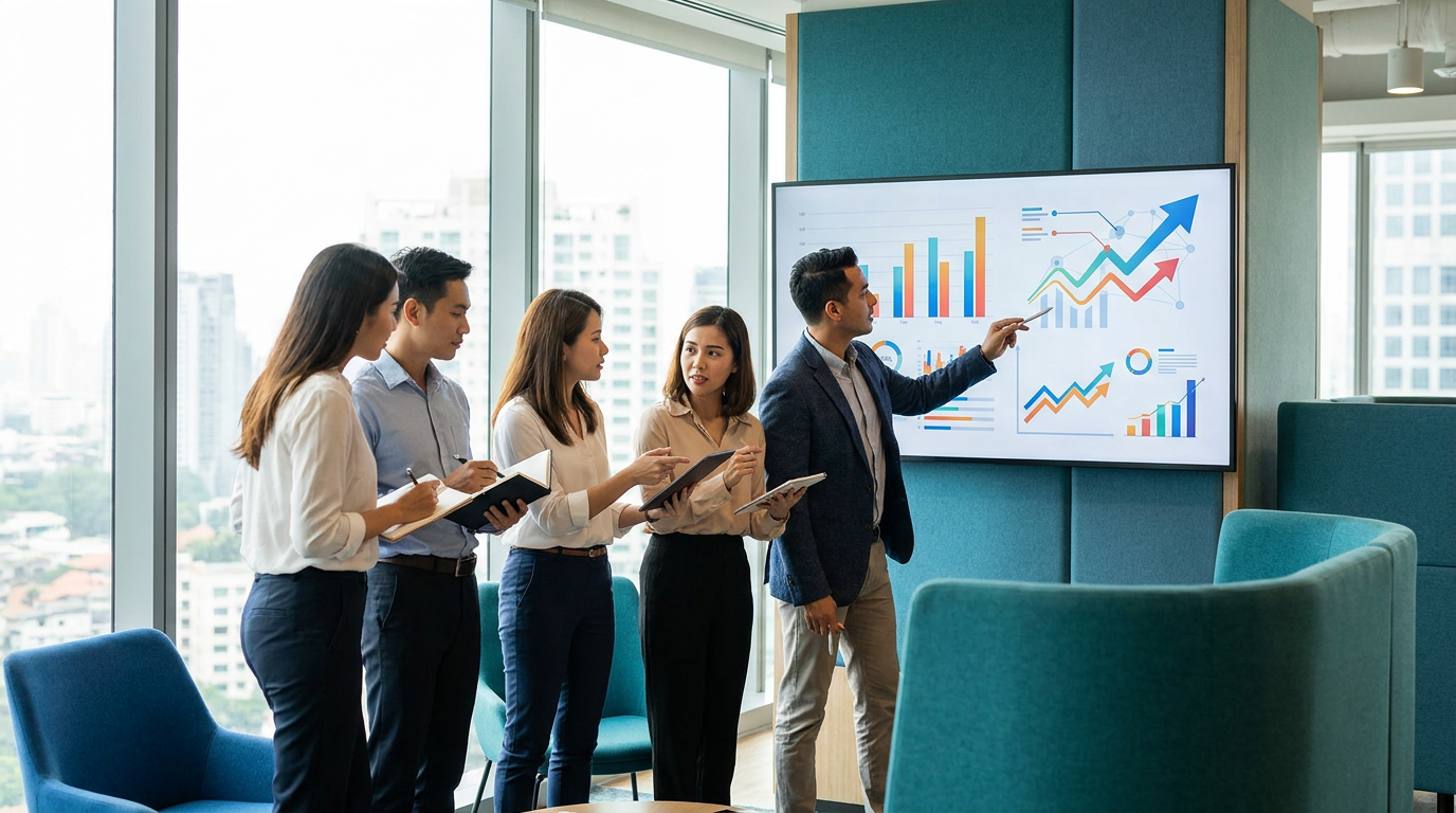 Revenue vs. Profit: What Should Your Cleaning Business Focus On? 2 Cleaning business operations team analyzing profit margins and efficiency metrics