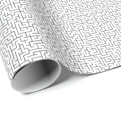 Infinite Maze Gift Wrapping Paper - White - Image 1