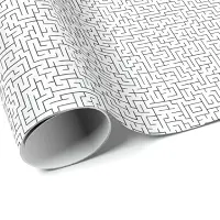 Infinite Maze Gift Wrapping Paper - White