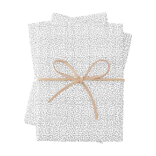 Infinite Maze Gift Wrapping Paper Sheets - White - Image 1