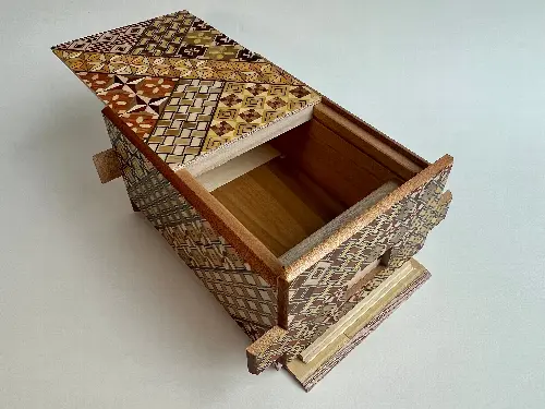 5 Sun 36 Step Yosegi Japanese Puzzle Box - Image 1