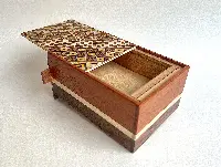 5 Sun 10 Step Yosegi/Natural Wood "Secret Drawer" Puzzle Box