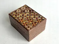 3 Sun 12 Step Walnut / Koyosegi Japanese Puzzle Box
