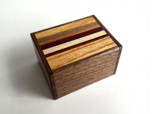 2 sun 7 Step Natural Wood Japanese Puzzle Box - Image 1