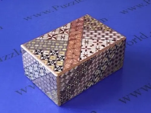 5 Sun 14 + 1 Step Yosegi Japanese Puzzle Box - Image 1